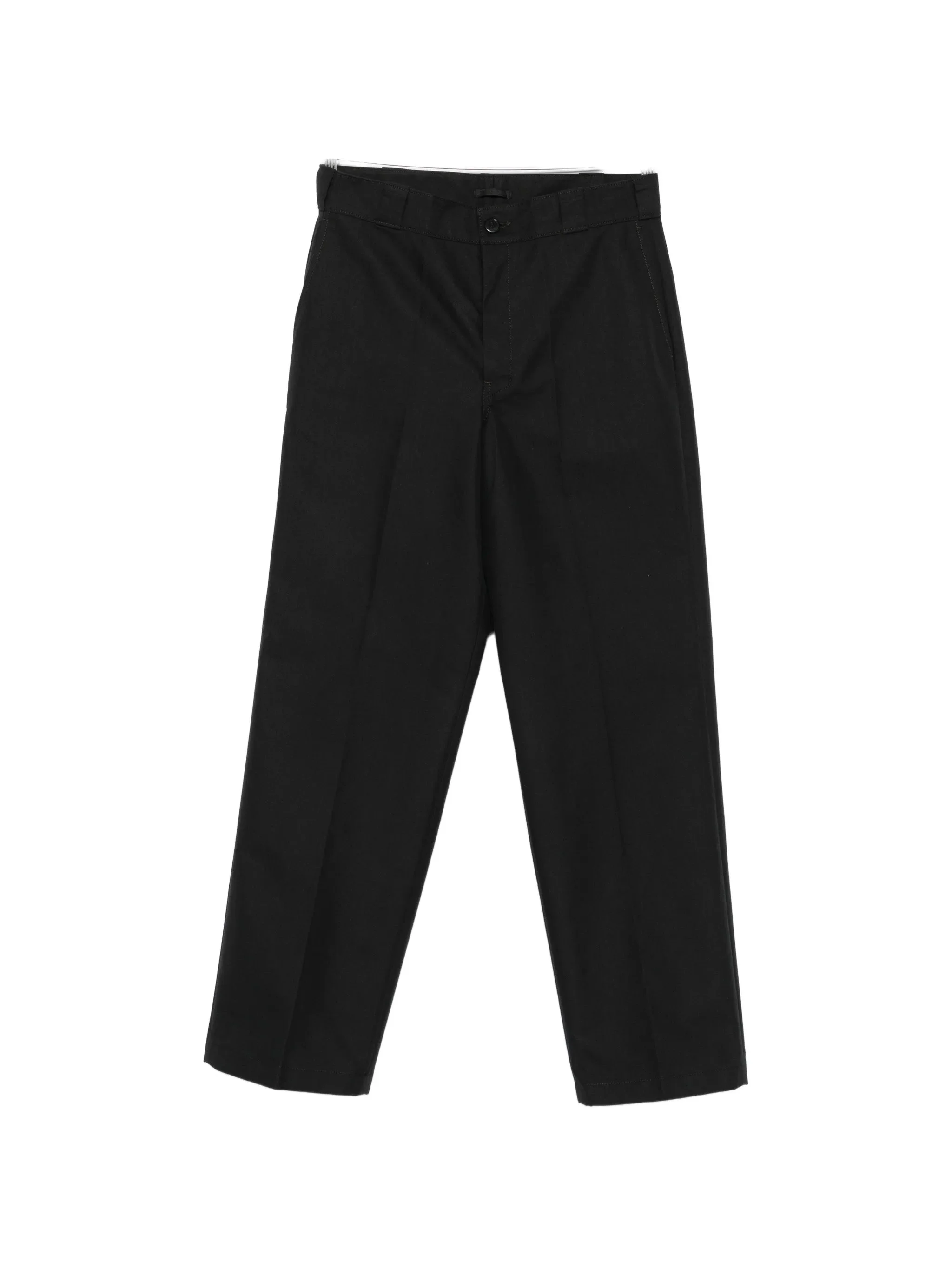 Prada Pressed-crease Logo-plaque Trousers - 1