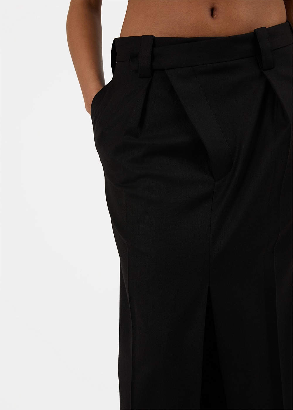 Black Tailored Skirt - 6