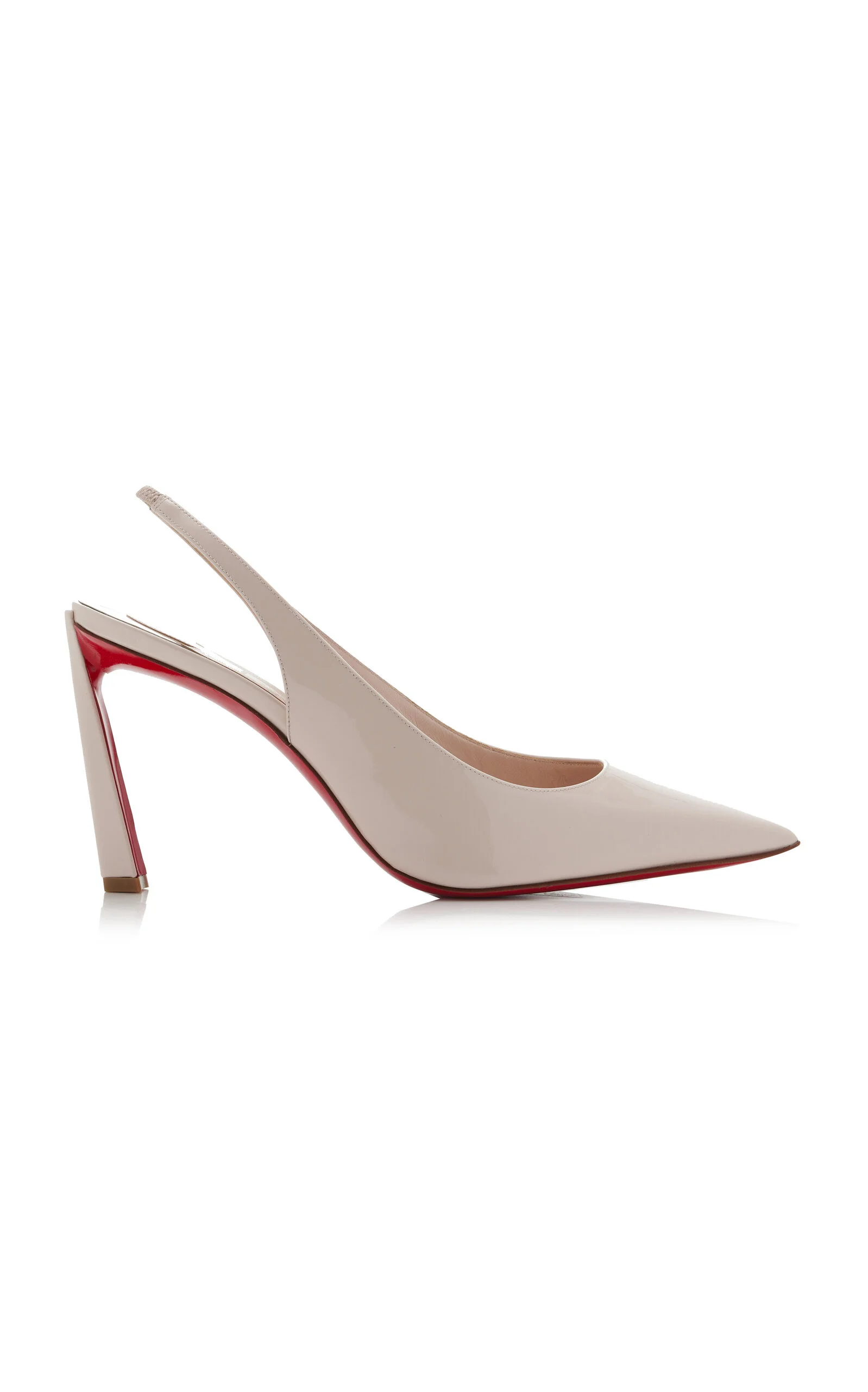 Condora 85mm Patent Leather Slingback Pumps nude - 1