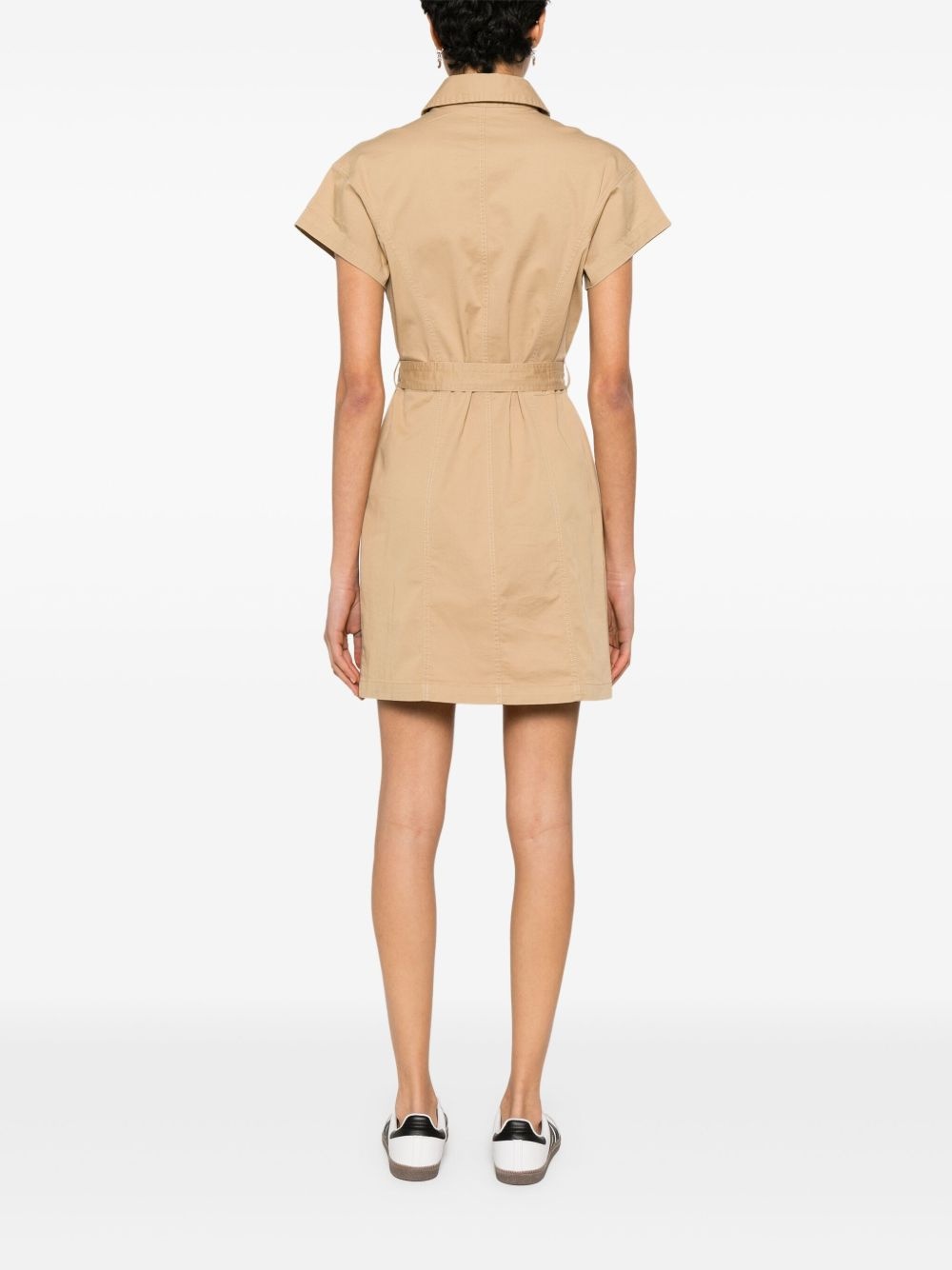 logo-embroidered mini dress - 4