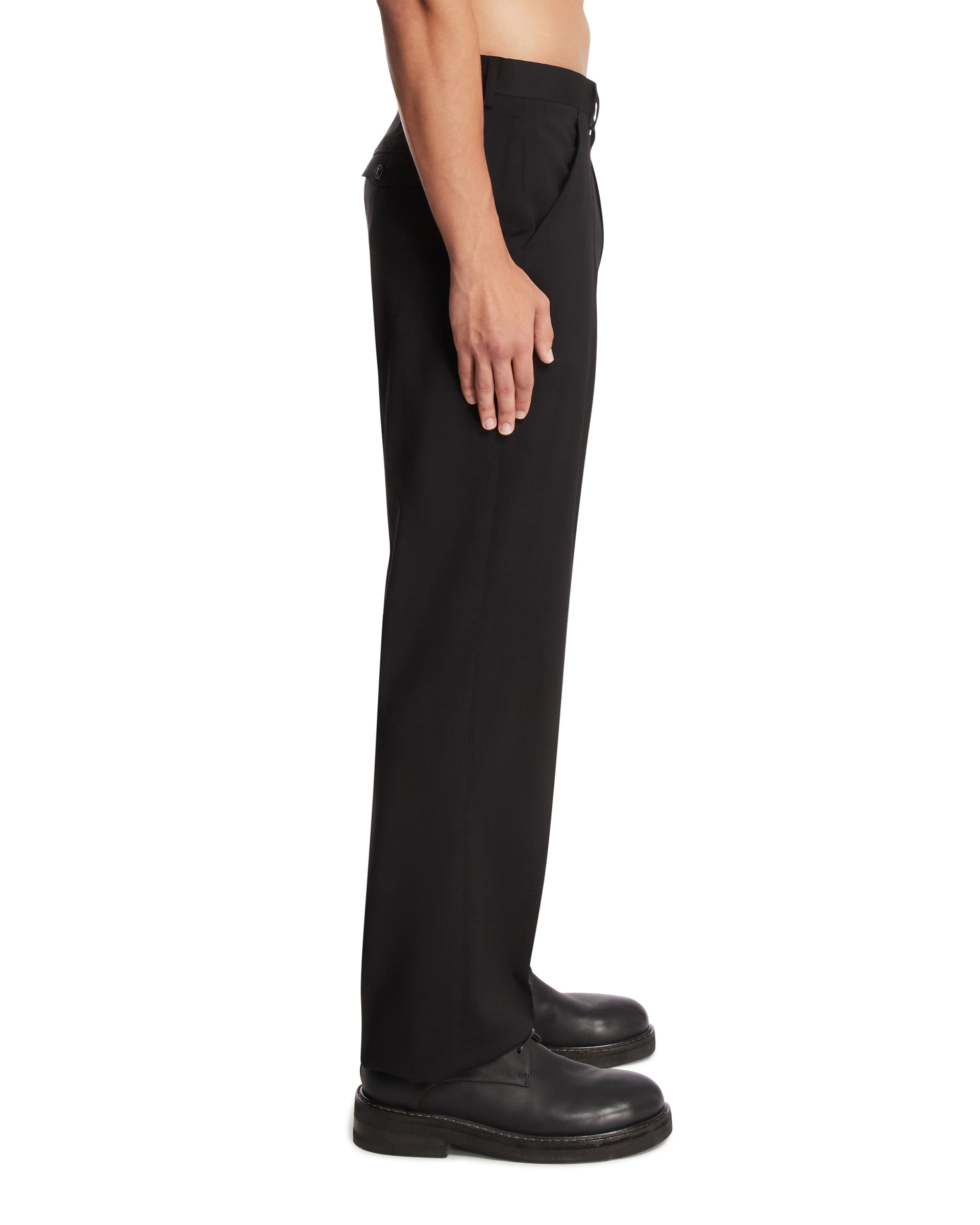 Black Wool Chino Pants 22 - 5