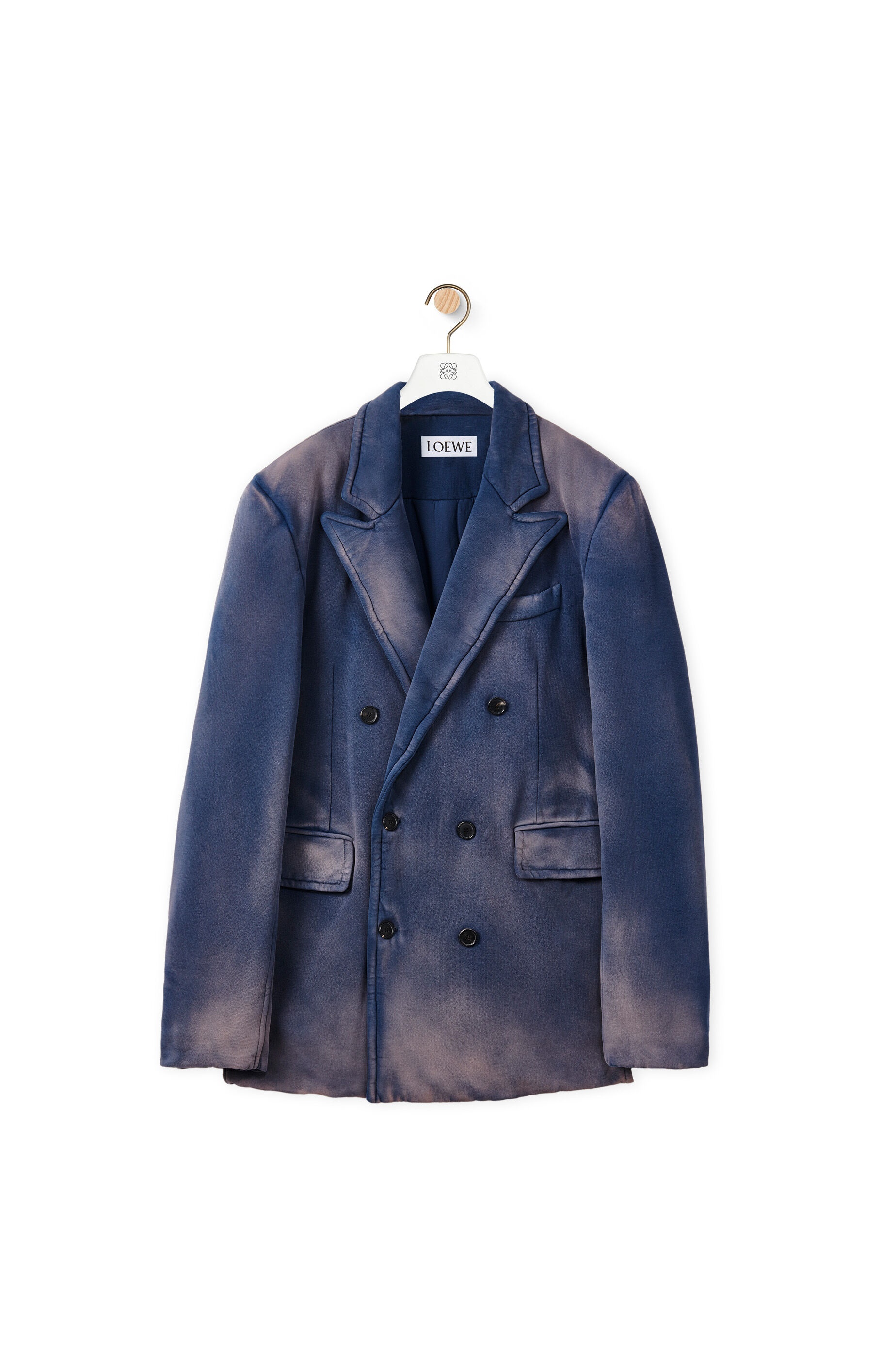 Padded double breasted jacket in cotton - 1