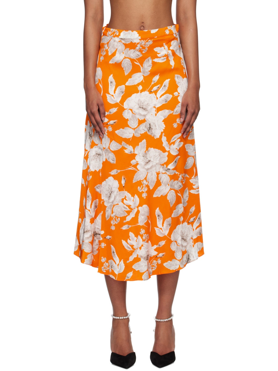 Orange Griselda Midi Skirt - 1