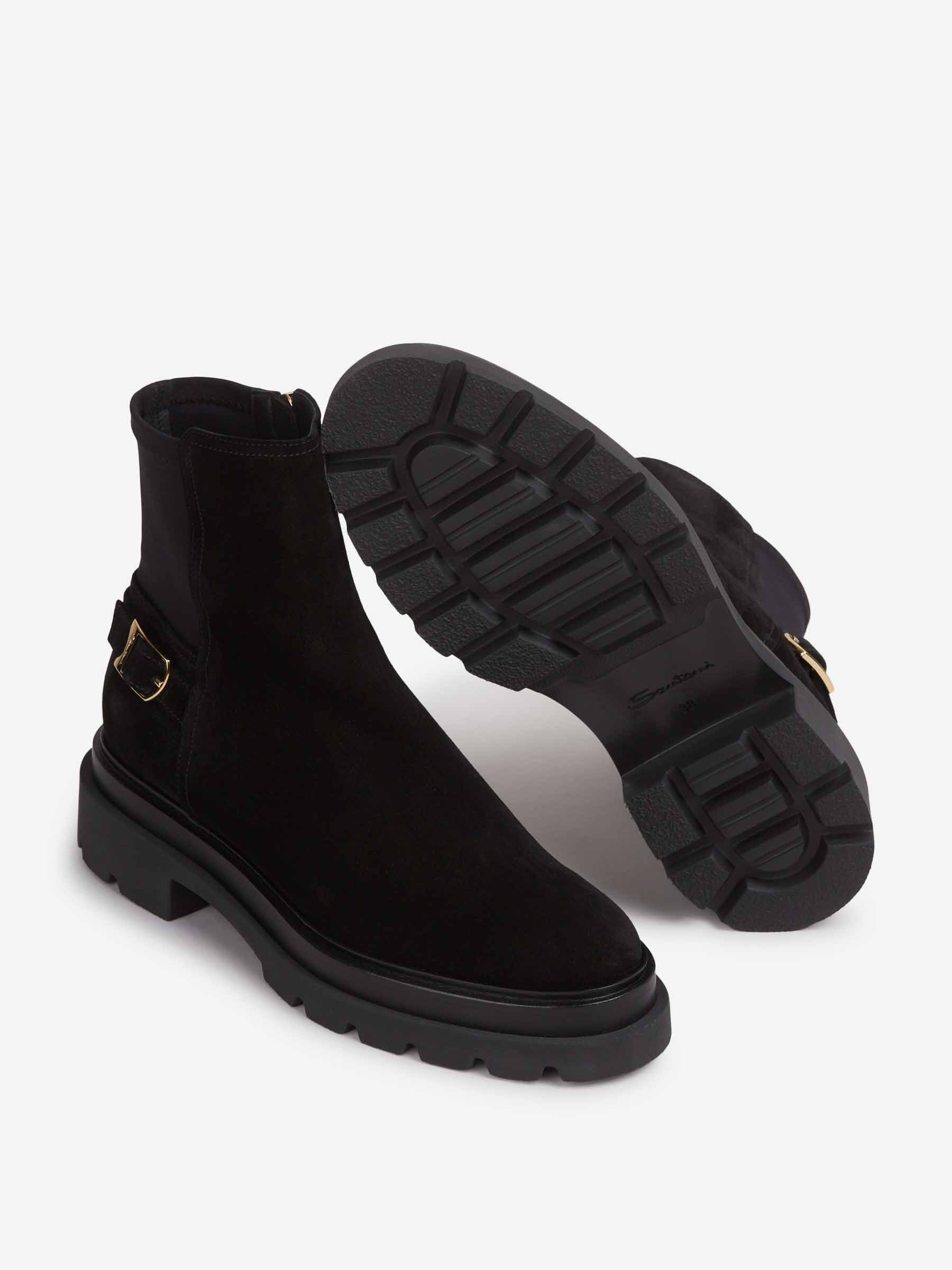SUEDE BUCKLE BOOTS - 4