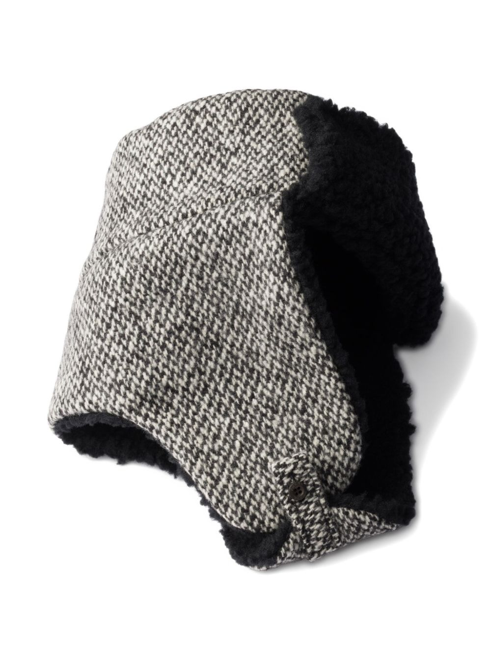 houndstooth fleece-trapper hat - 2