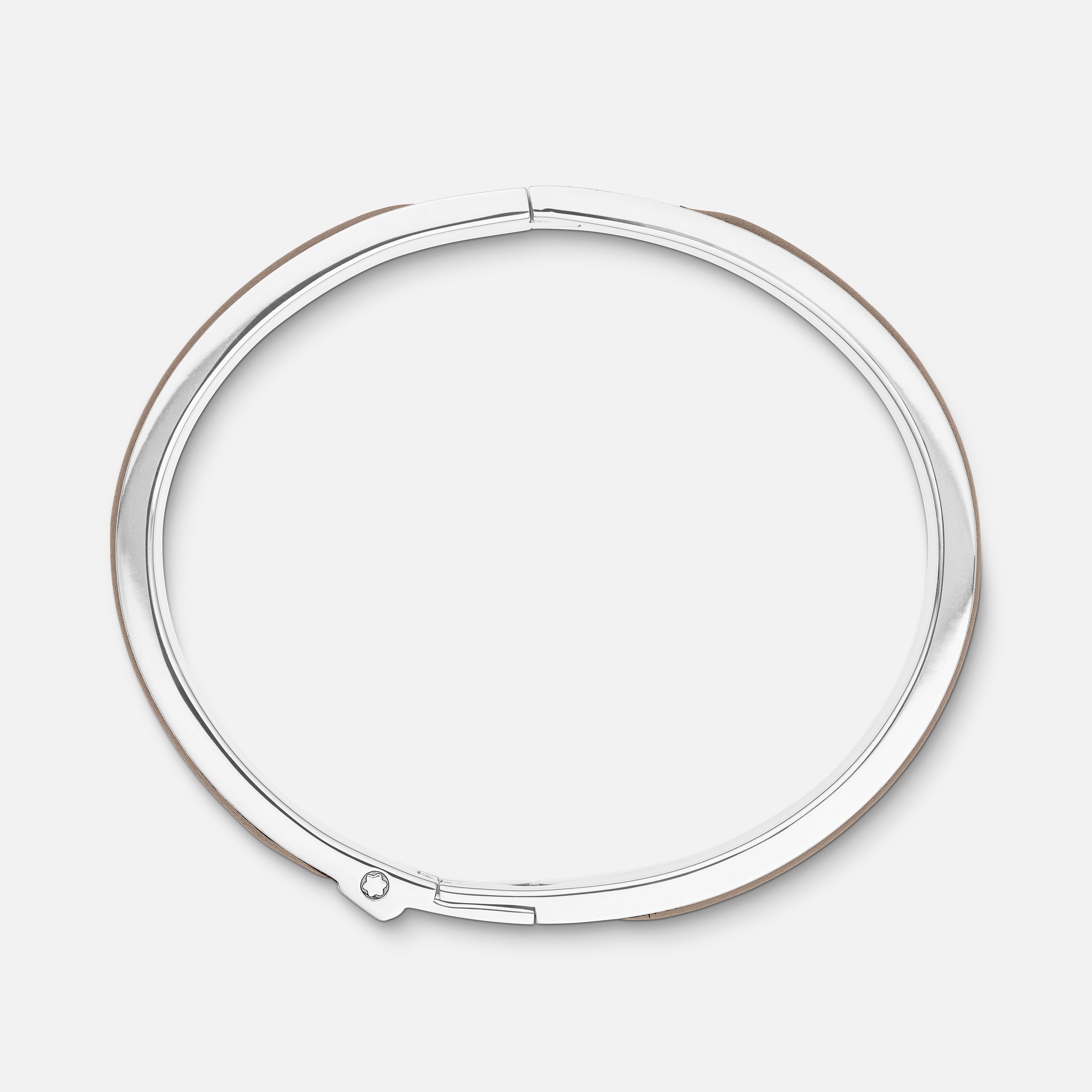 Bangle Steel Montblanc M logo Mastic leather - 3