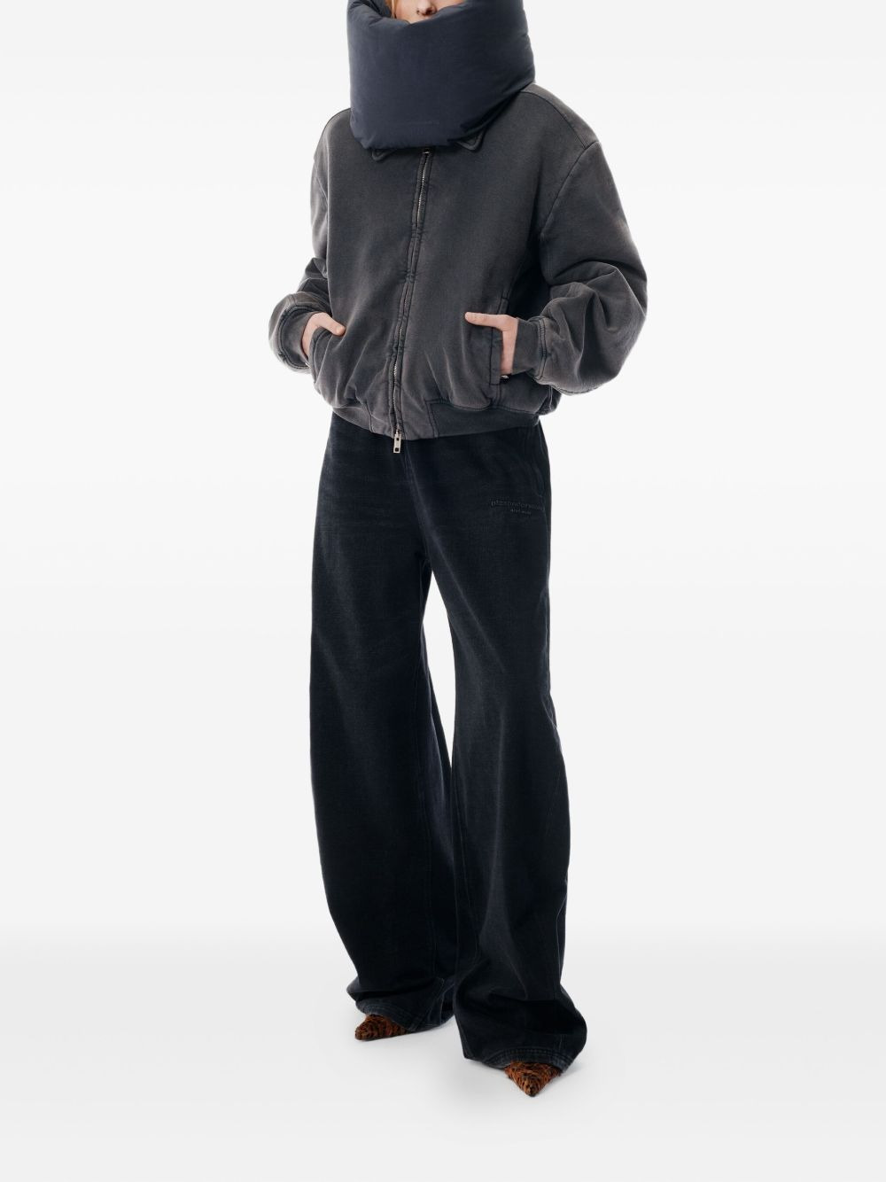 elasticated drawstring track pants - 2