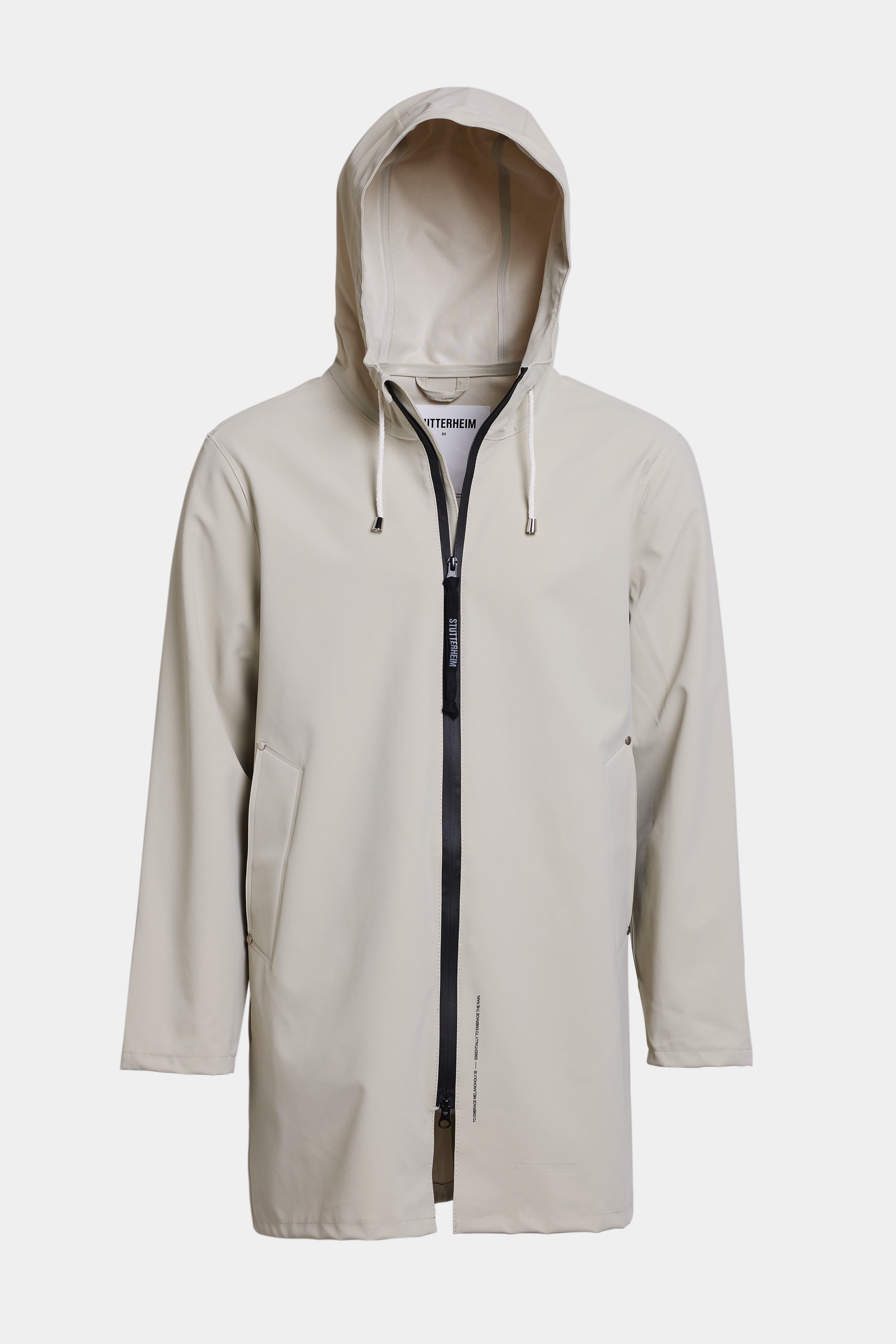 Stockholm Lightweight Zip Matte Raincoat Pelican - 6