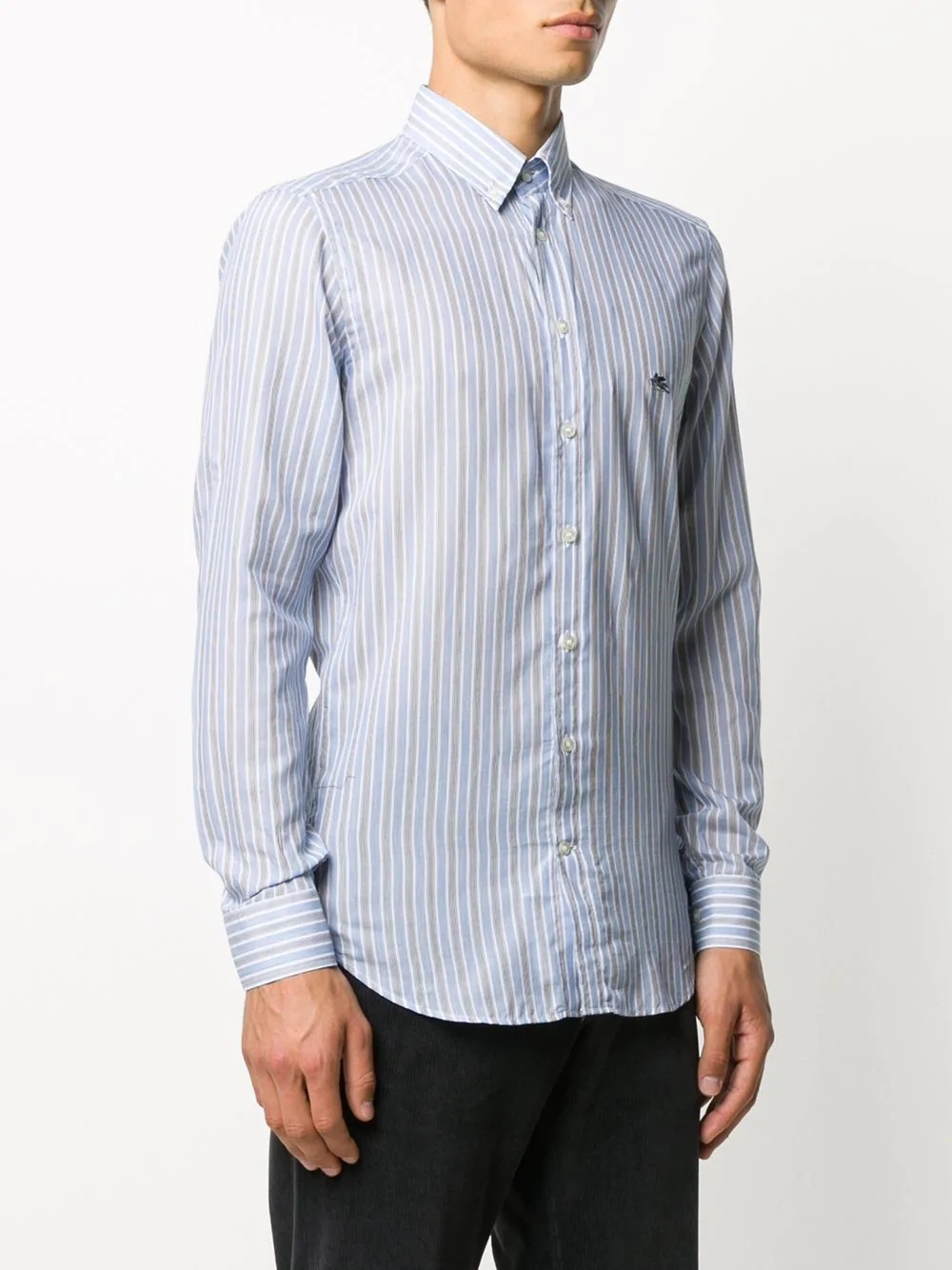 striped logo shirt - 3