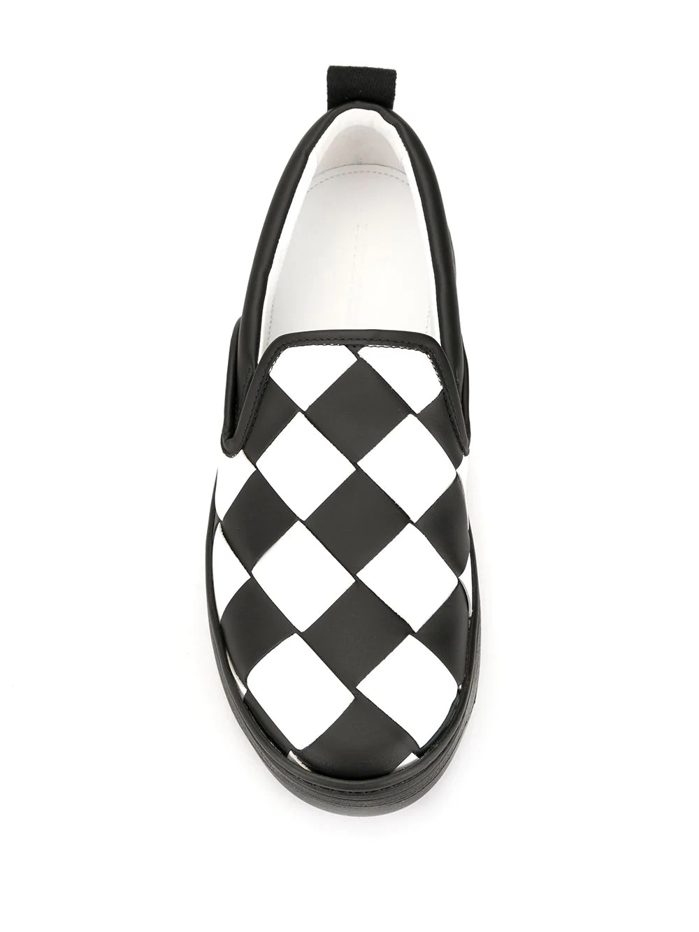 intrecciato weave slip-on sneakers - 4