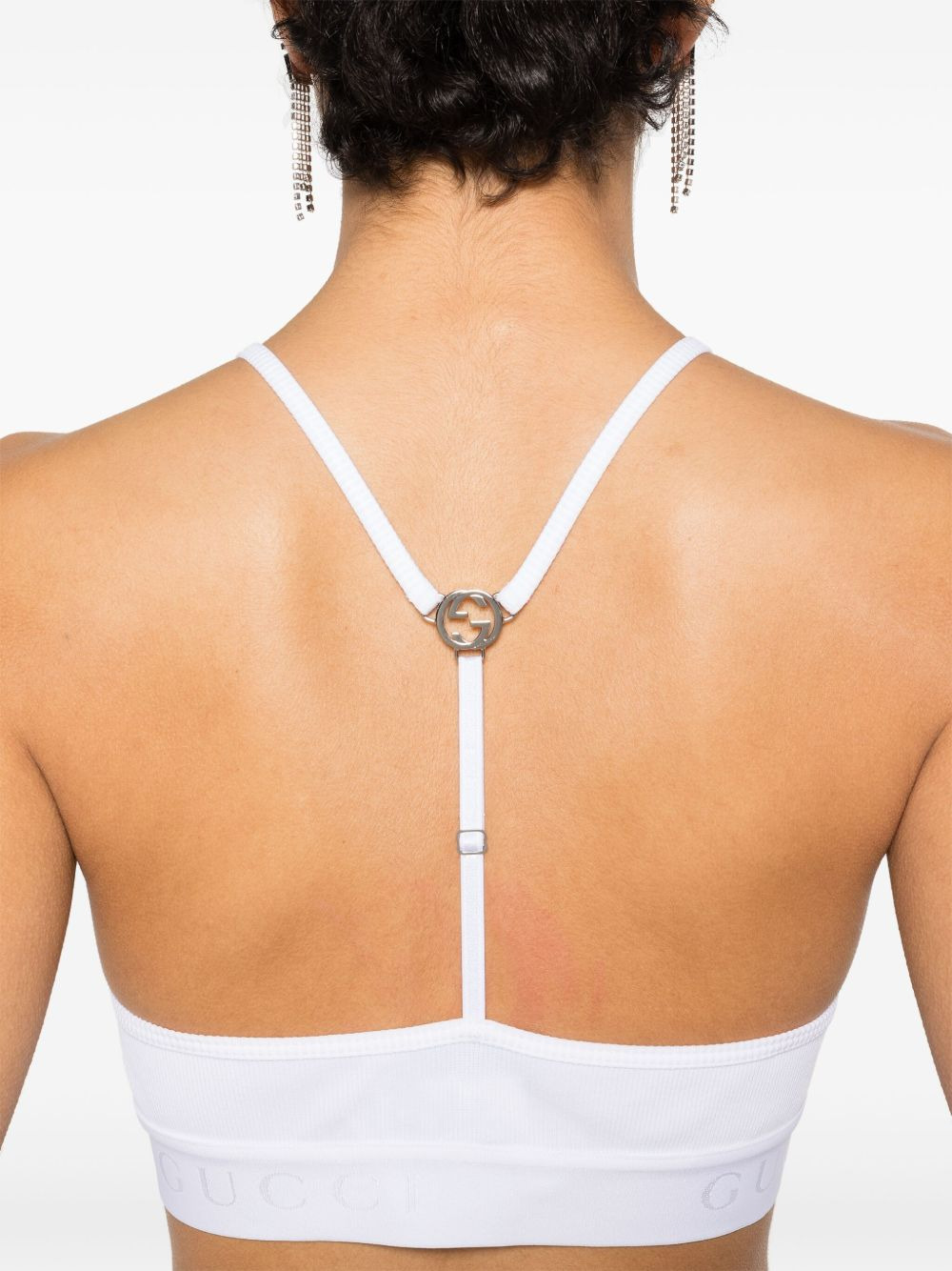 Interlocking G ribbed cropped top - 5