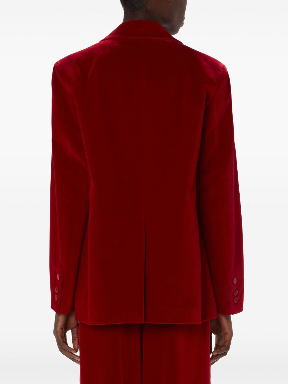 floral-appliquÃ© velour blazer - 4