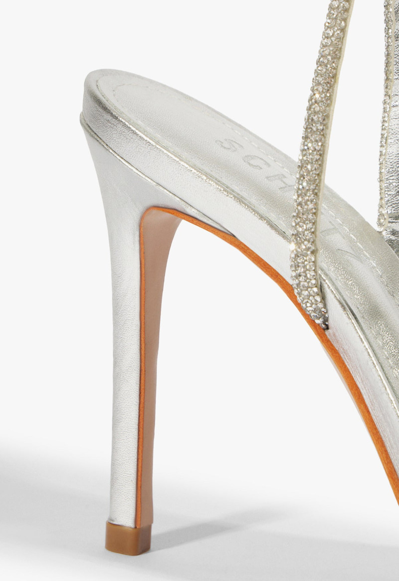 Pearline Buckle Metallic Sandal 6