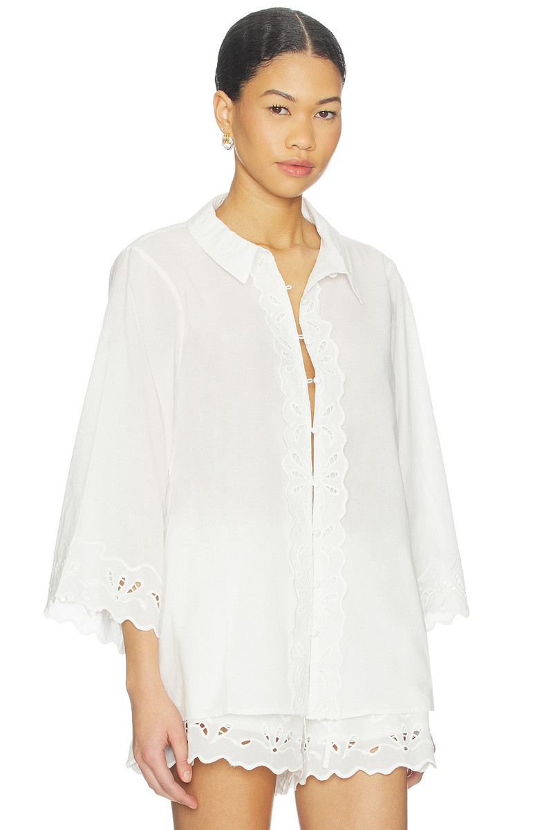 BARDOT Aleria Cotton Shirt With Trim outlook