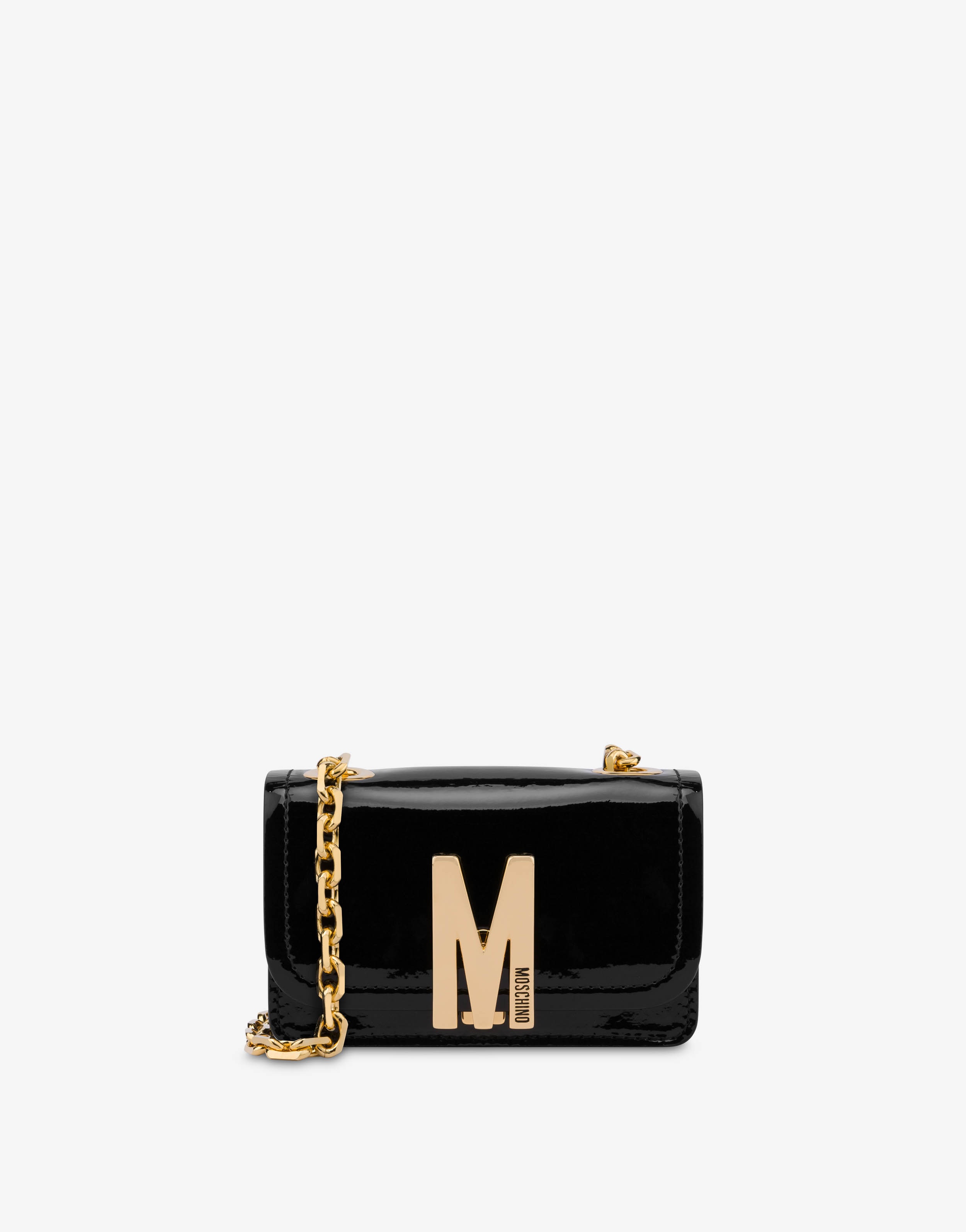 PATENT LEATHER MINI M SHOULDER BAG - 1