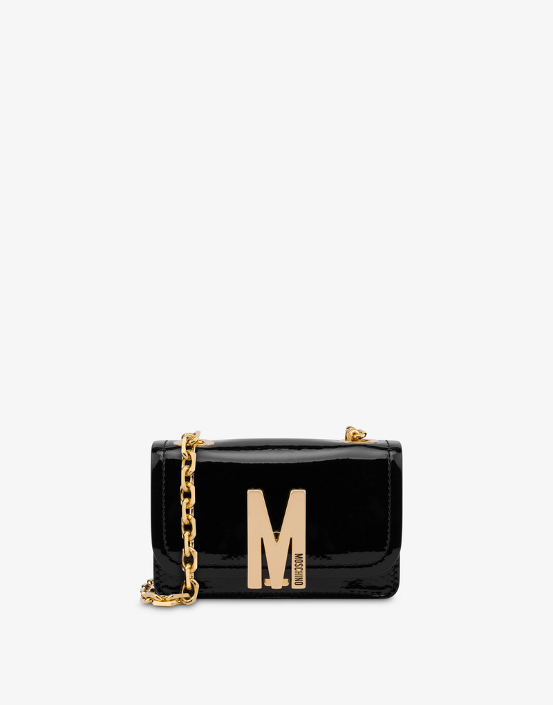 PATENT LEATHER MINI M SHOULDER BAG 1
