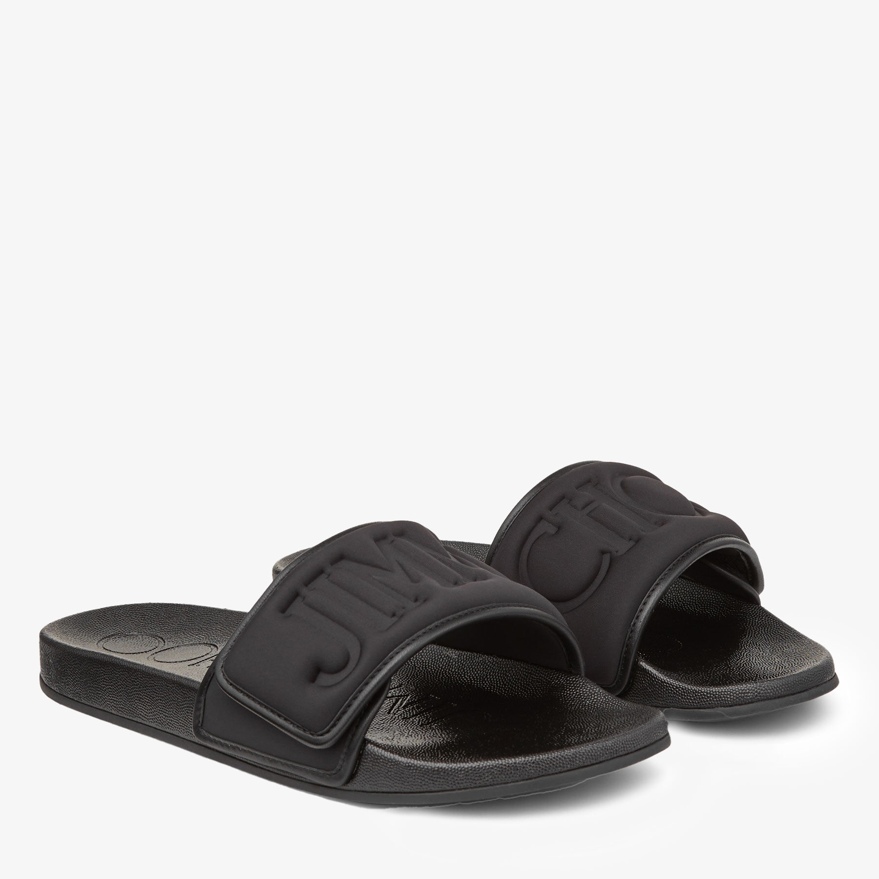 Fitz/M
Black Puffed Logo Lycra Slides - 2