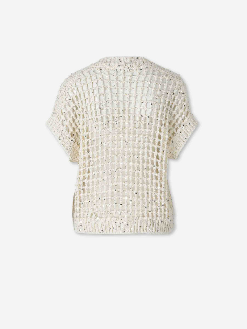 PESERICO OPENWORK SEQUIN CARDIGAN outlook