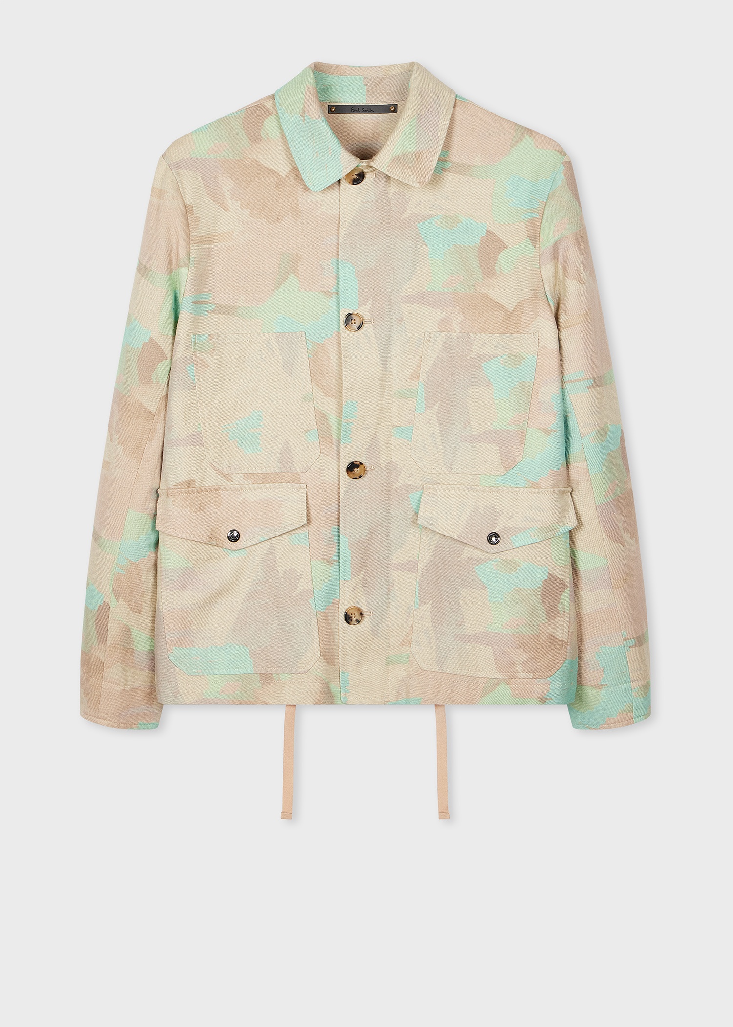 Cotton-Linen 'Photomontage' Print Field Jacket - 1