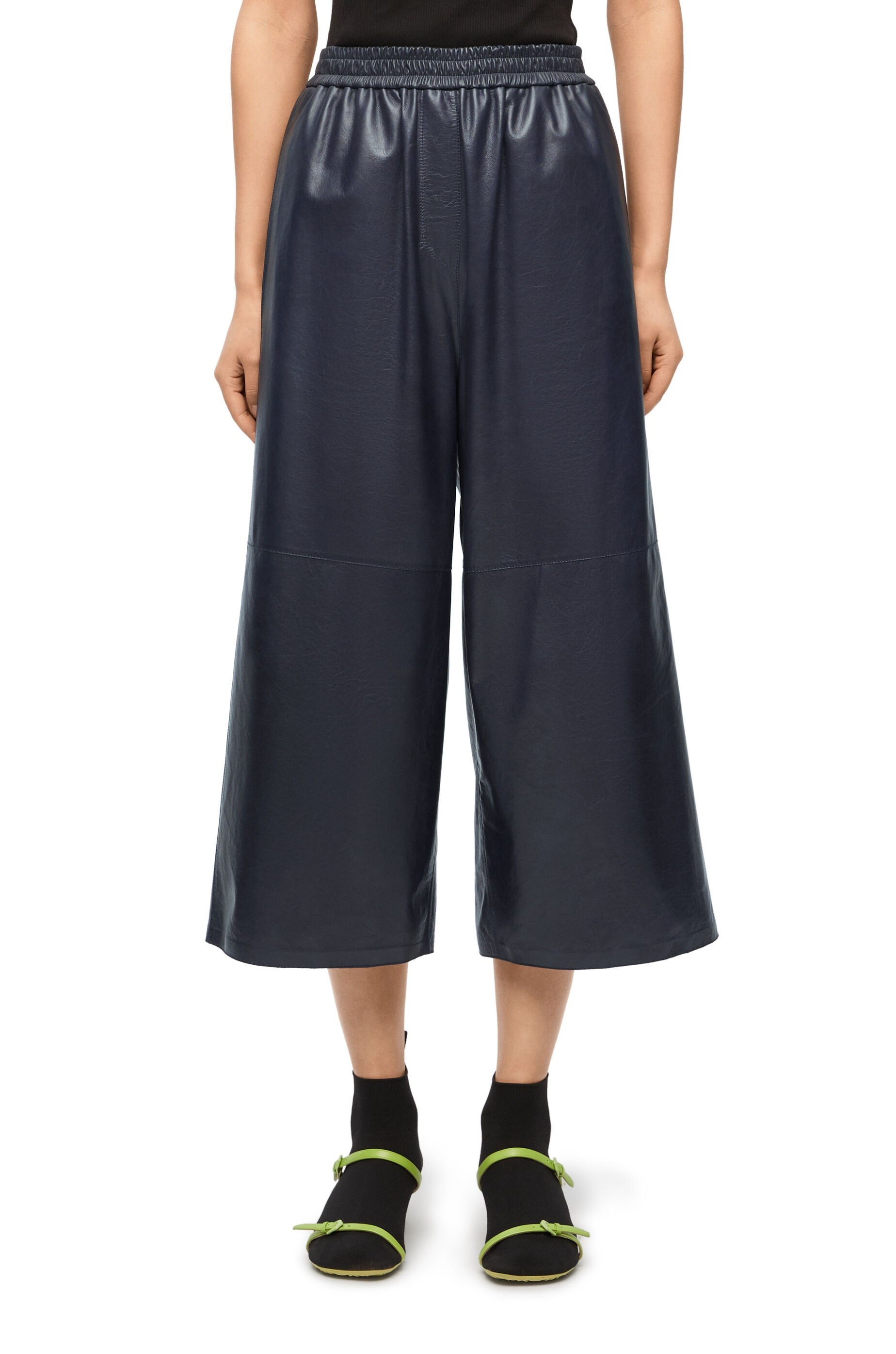 Cropped trousers in nappa lambskin - 3