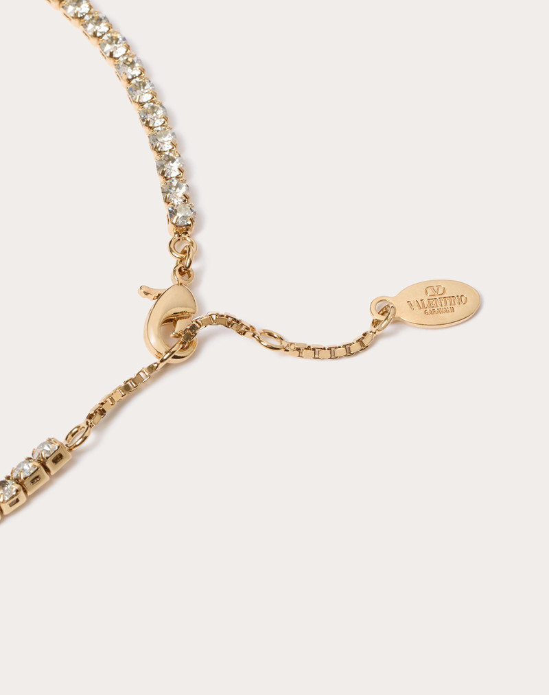 VLOGO SIGNATURE METAL AND SWAROVSKI® CRYSTAL NECKLACE 3