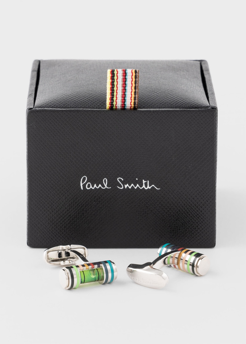 Paul Smith 'Artist Stripe' 'Spirit Level' Cufflinks outlook