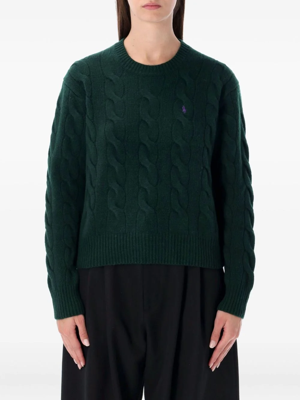 cable logo knitwear - 1