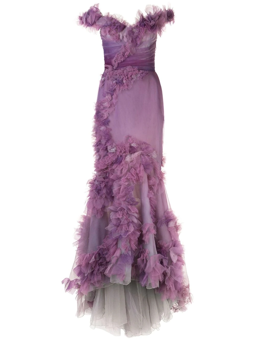 organza fishtail gown - 1