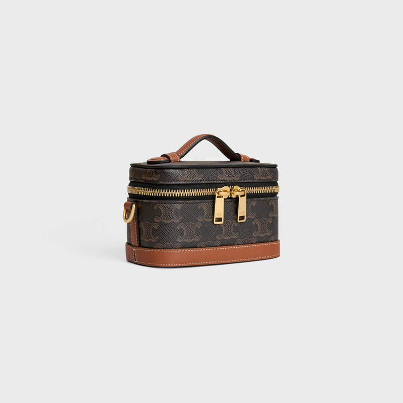CELINE MINI VANITY IN Triomphe Canvas and Calfskin outlook