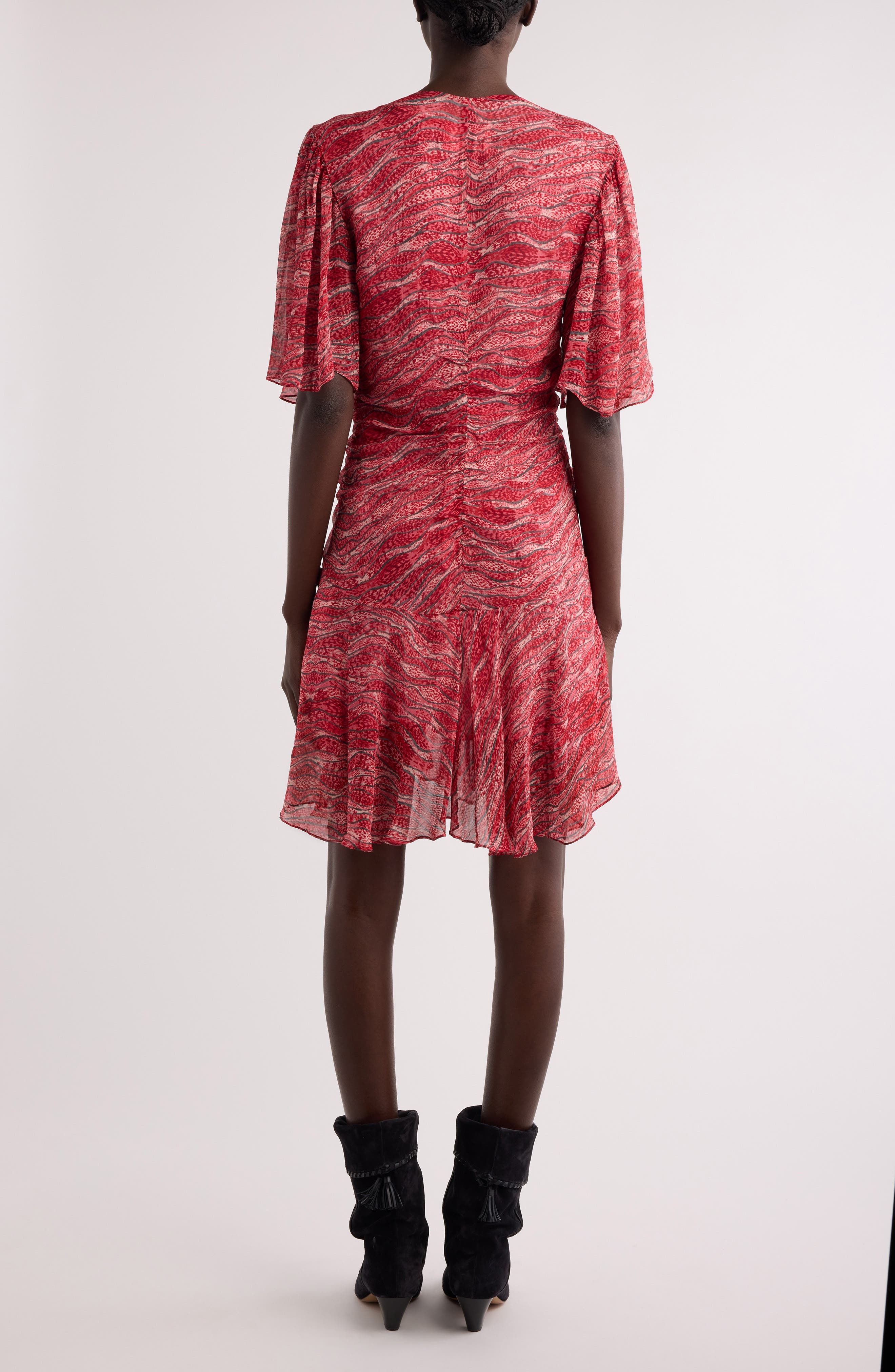 Isabel Marant Étoile Vivienne Abstract Print Georgette Dress in Red at Nordstrom - 2