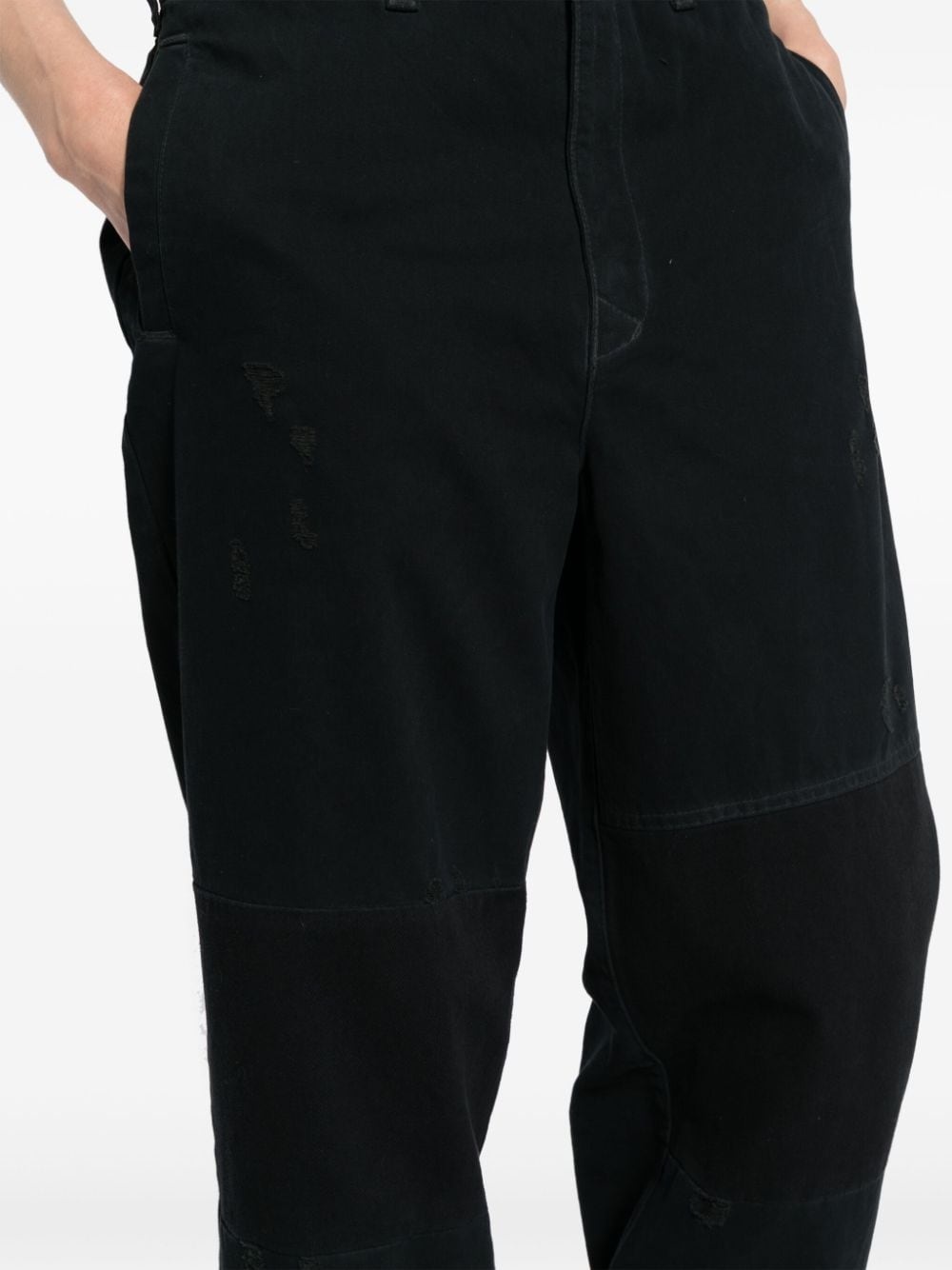 distressed-effect trousers - 5