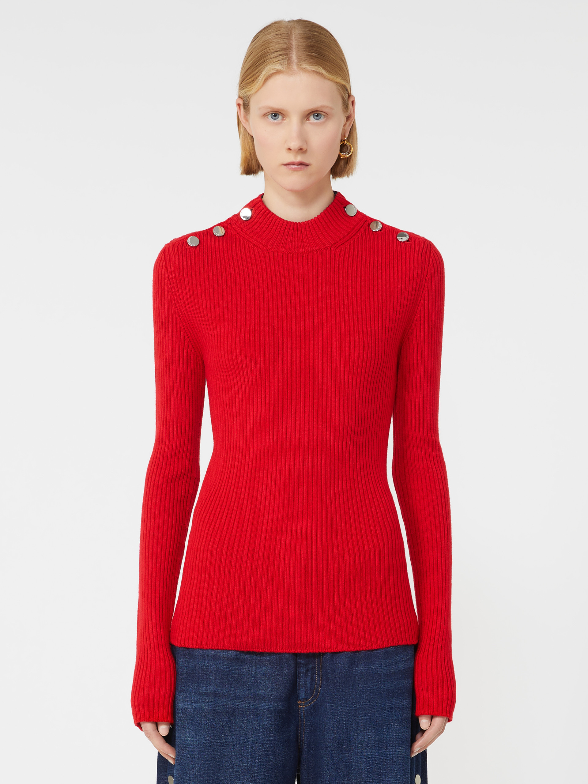 RENANIA Fitted jumper with buttons - 3