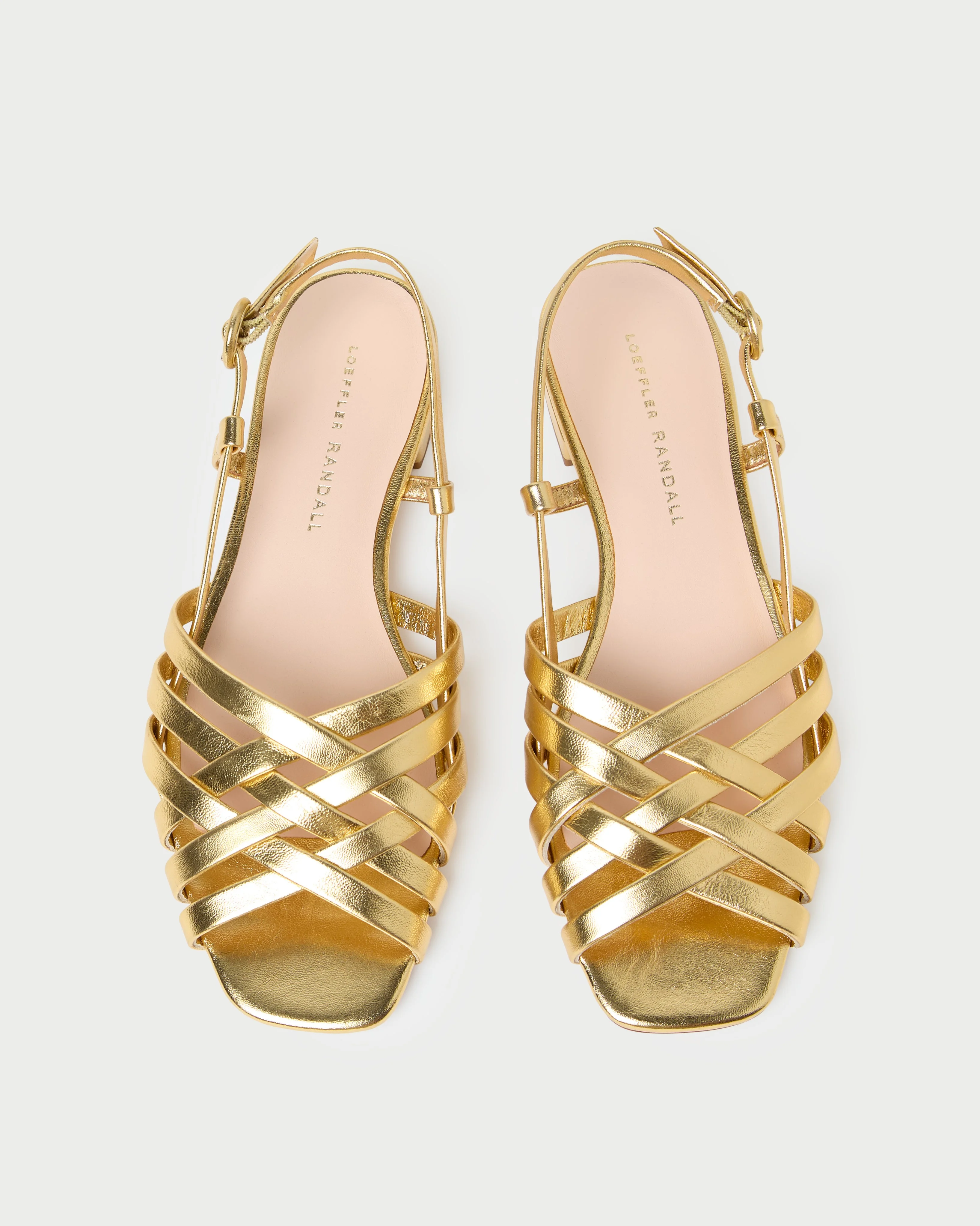Shelly Gold Leather Flat Sandal - 1