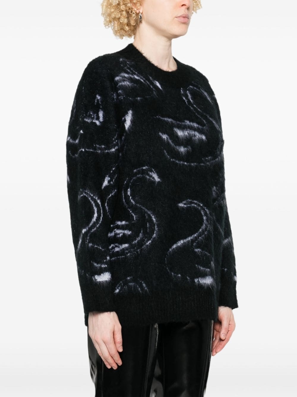 patterned-jacquard sweater - 3