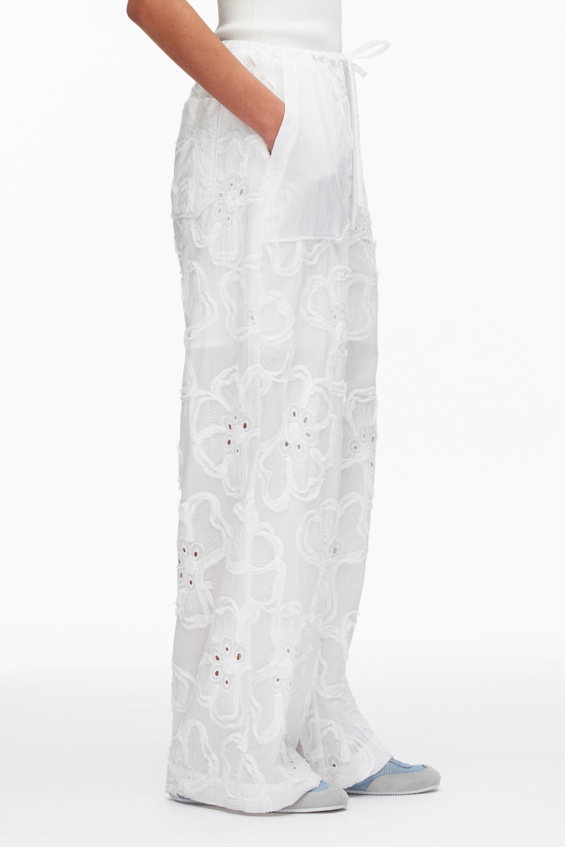 Embroidered Straight Leg Pull On Pants 4