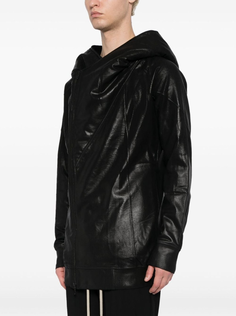 off-centre faux-leather jacket 3
