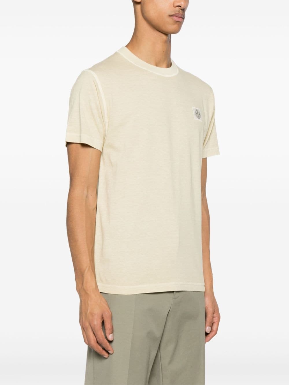 Compass-patch cotton T-shirt - 3