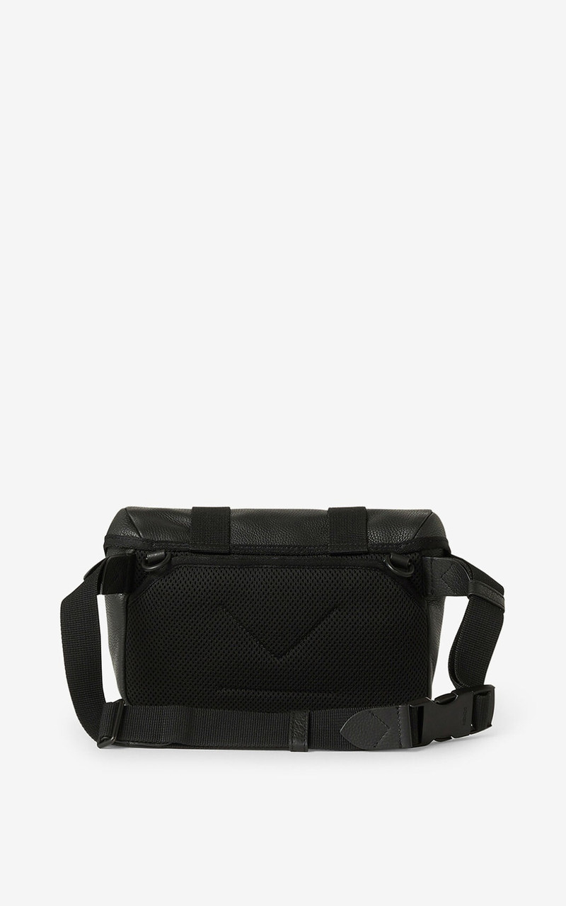 KENZO Courier grained leather belt bag outlook