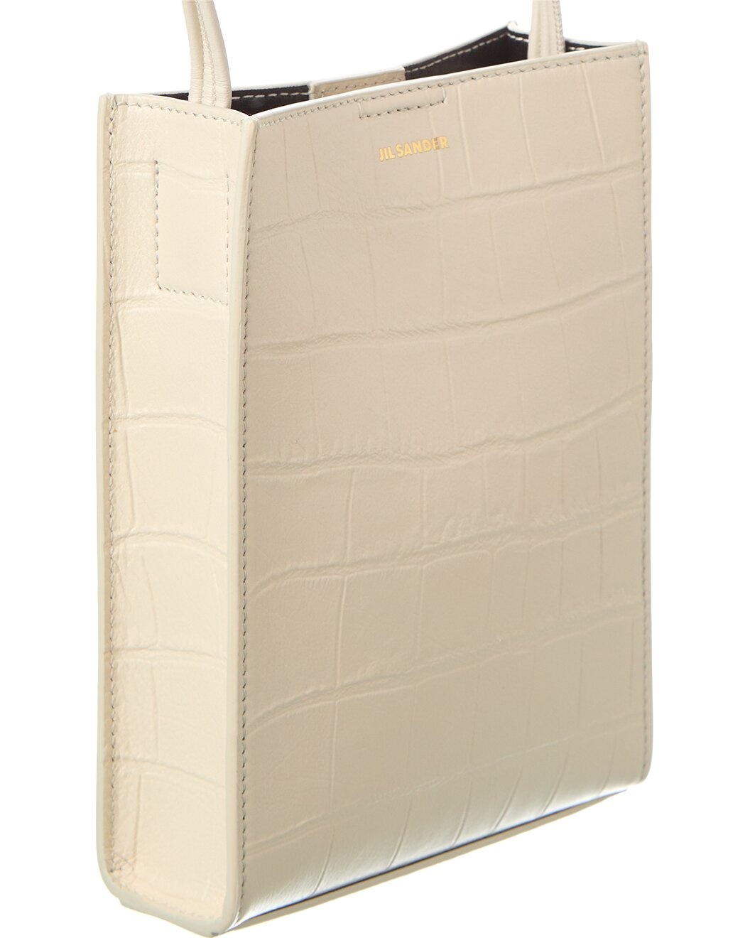 Jil Sander Tangle Small Croc-Embossed Leather Shoulder Bag - 3