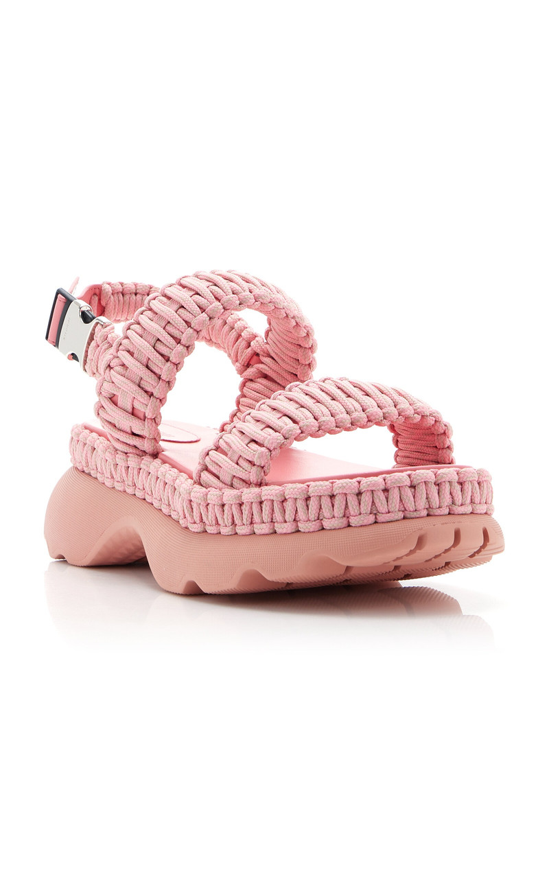 Moncler Belay Woven Sandals pink outlook