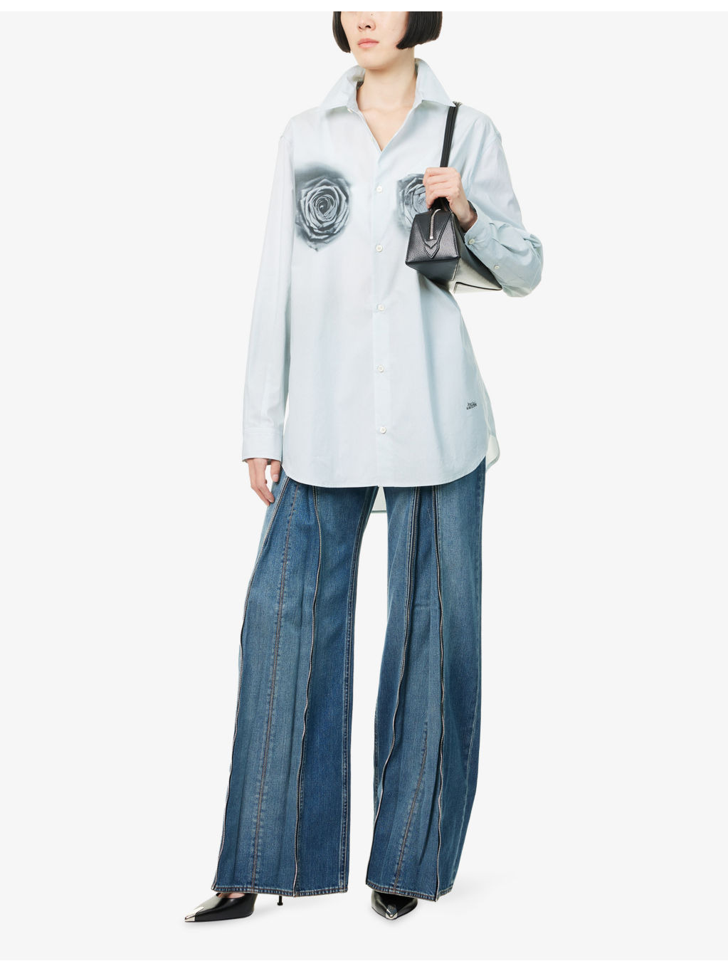 Zip Straight-Leg Denim Jeans - 2