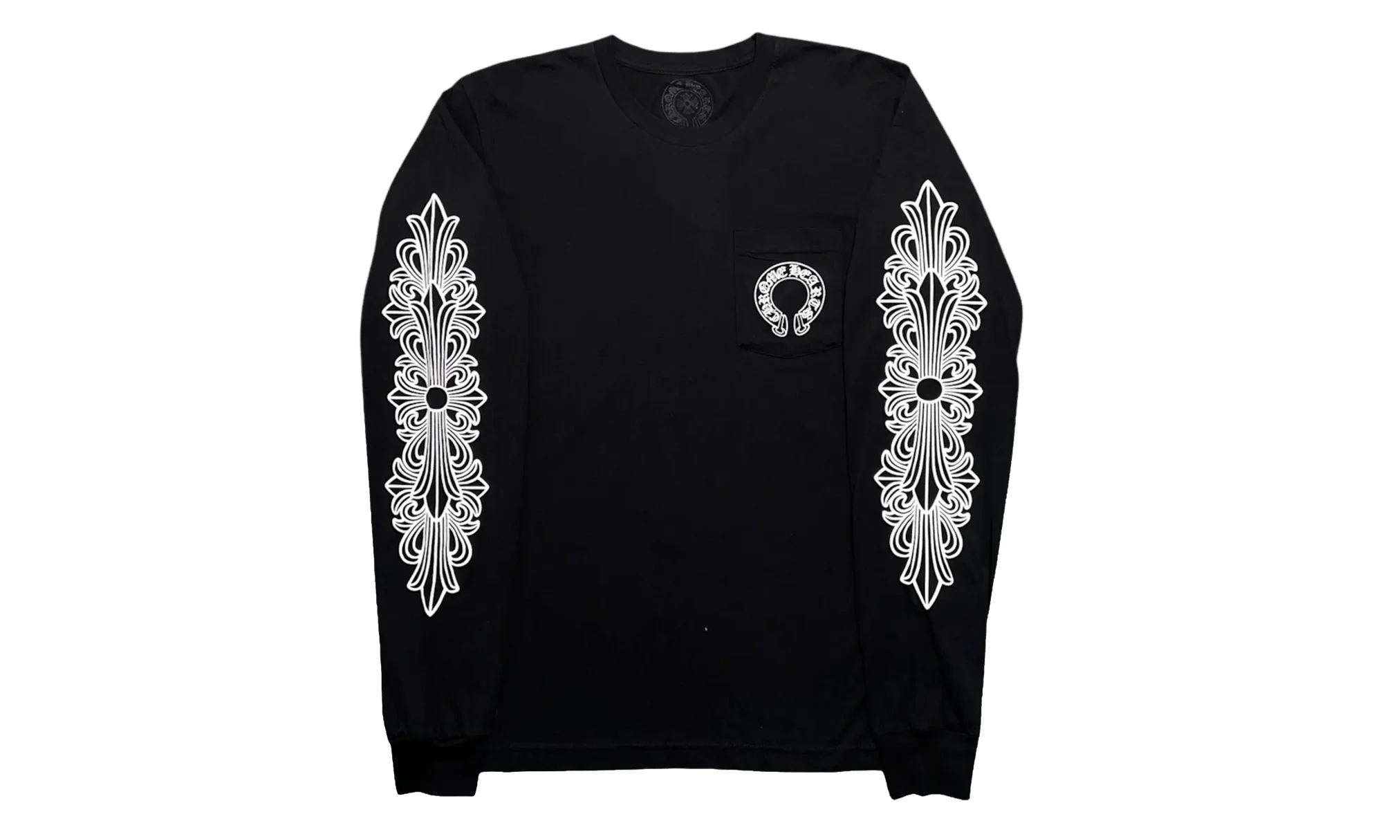 Horseshoe Floral Logo Long Sleeve Tee "Black/White" CHRM1934 - 1