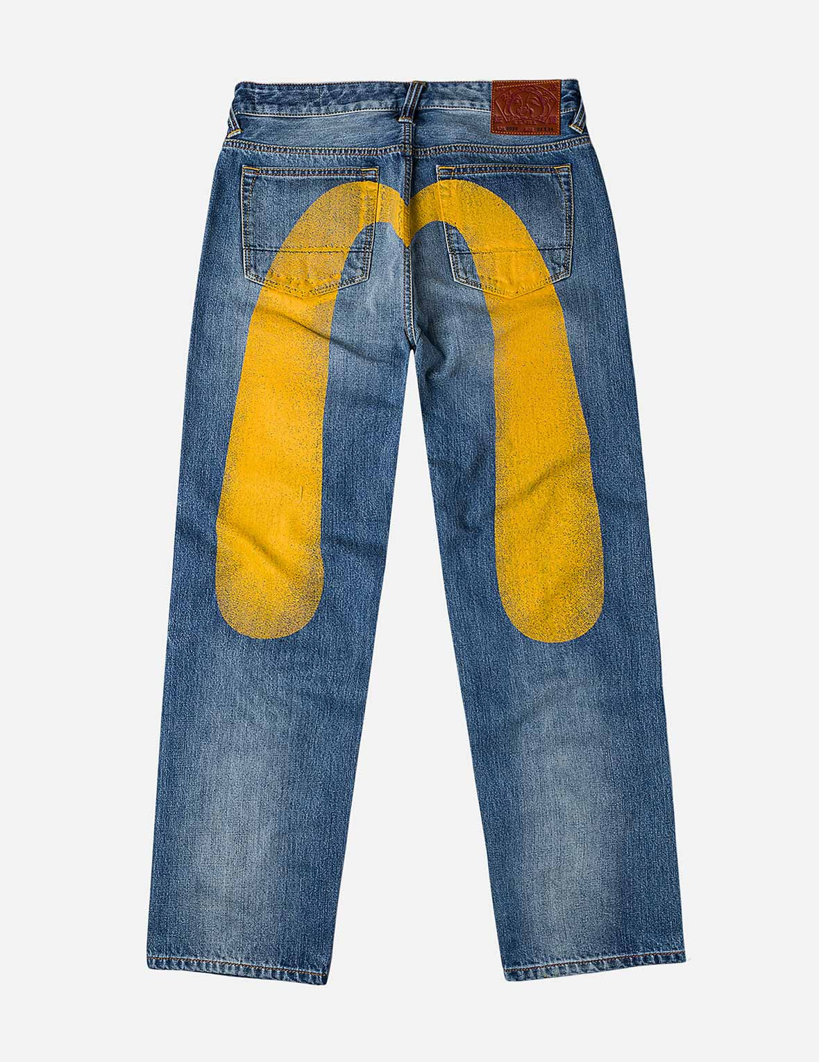 Yellow Daicock Print Regular Fit Jeans #2000 - 3