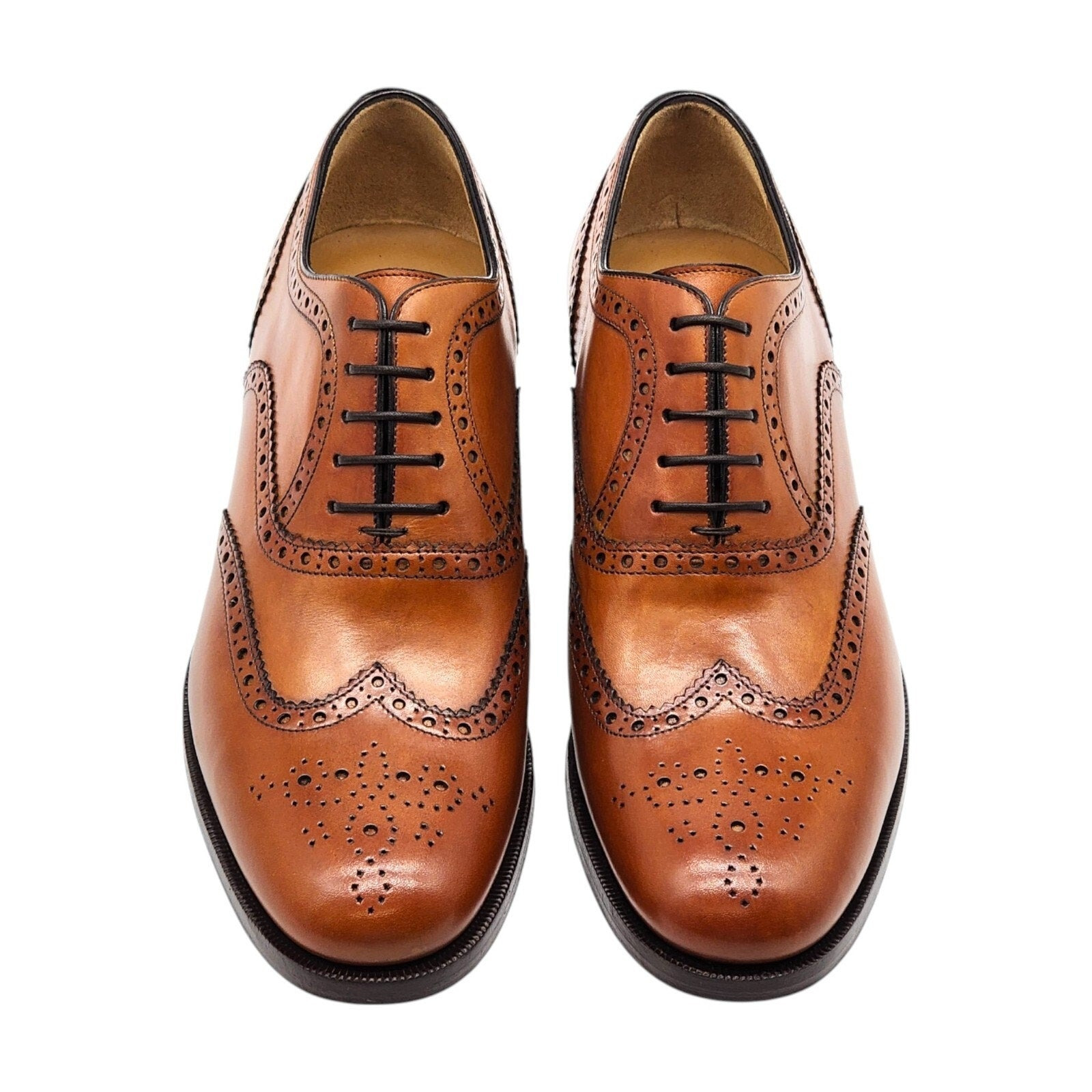 Christian Louboutin Brogue Leather Oxford Shoes Brown EU 39 US 6 - 4