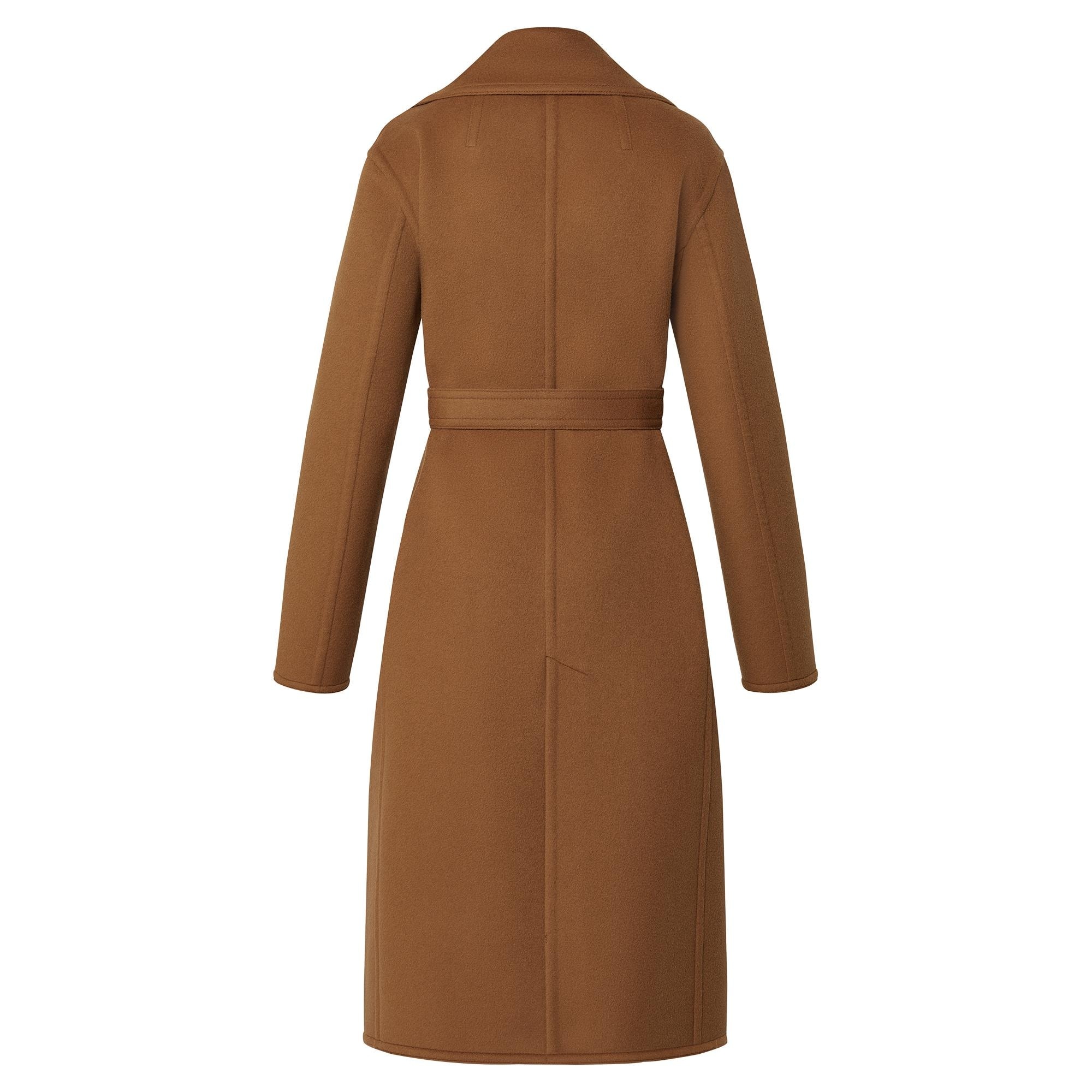 Double Face Long Wrap Coat - 3