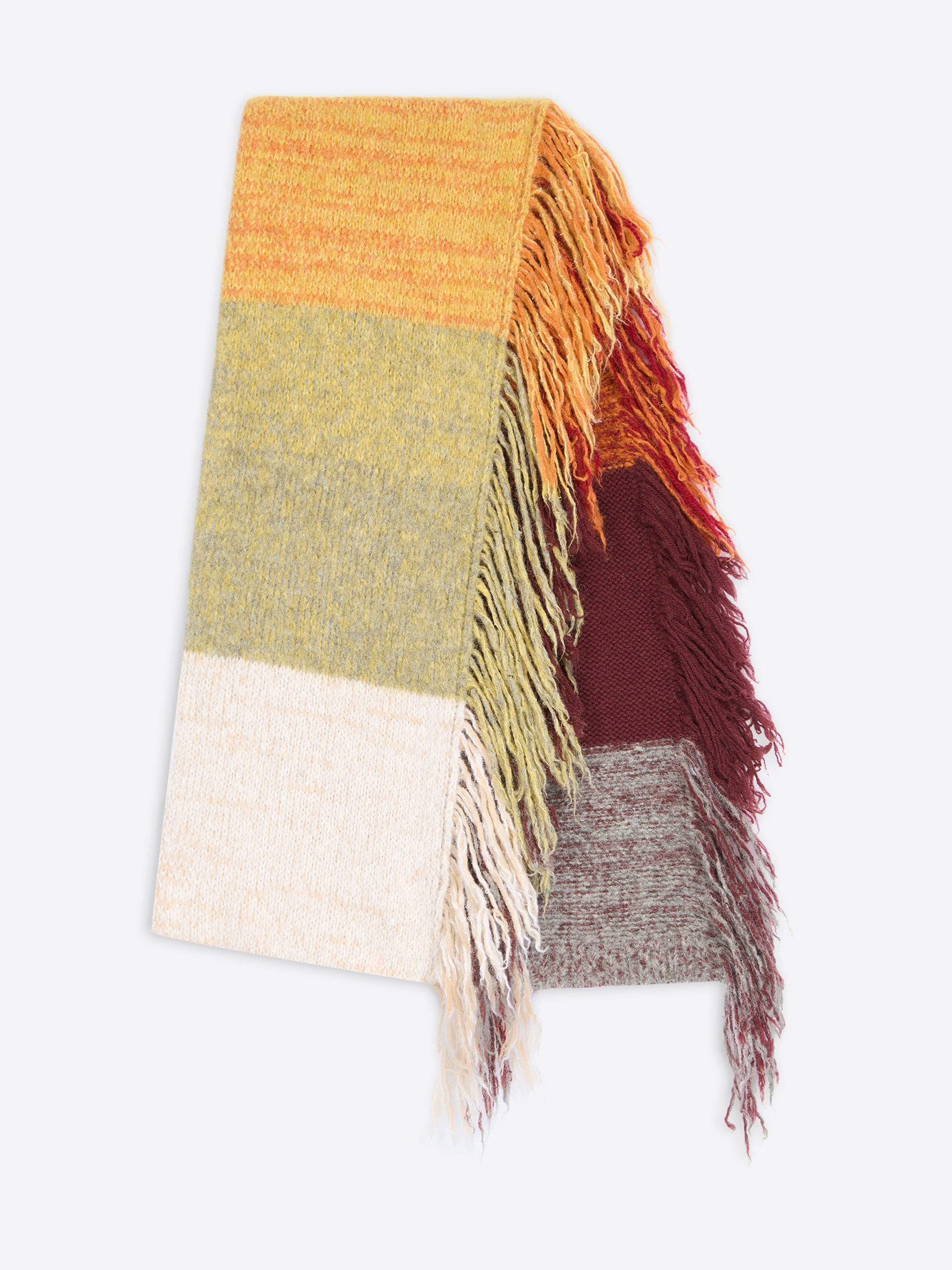 FRINGED WOOL SCARF - 1