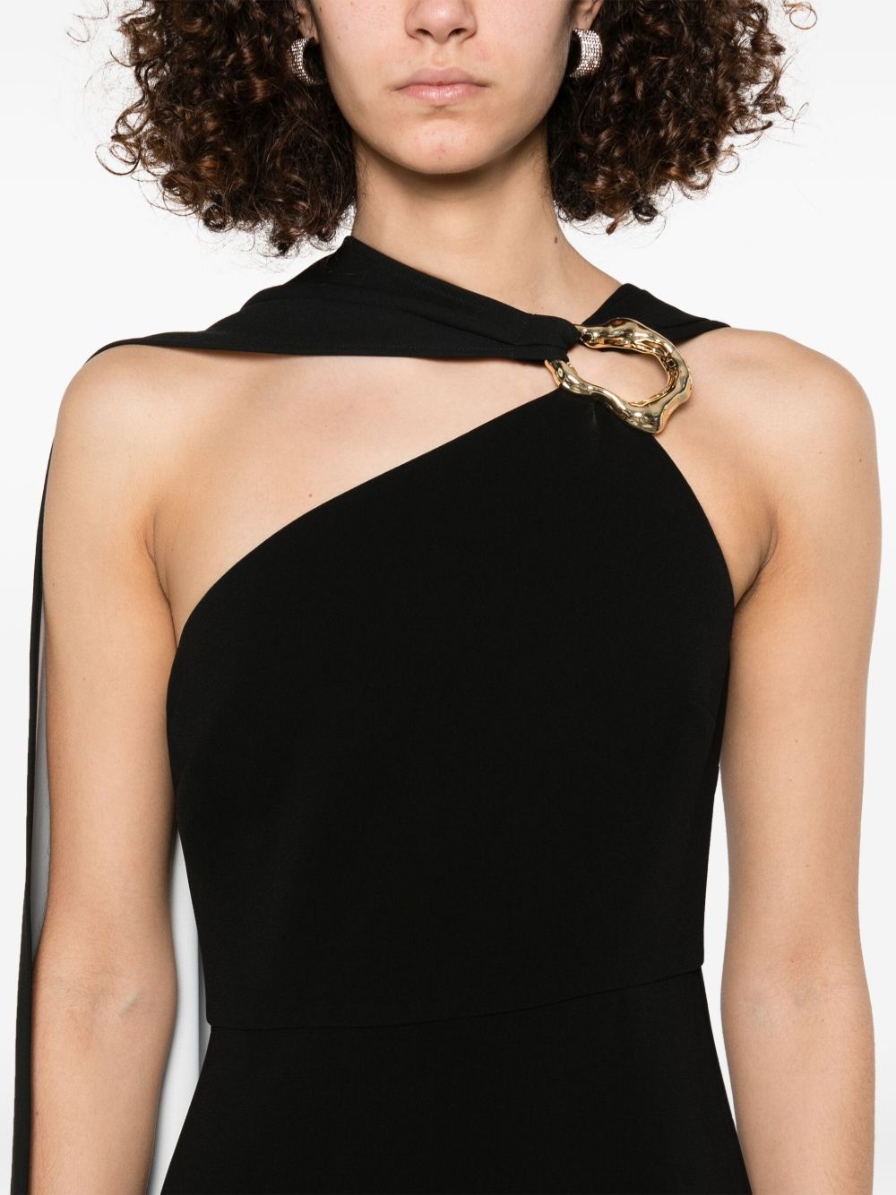 embellished asymmetric gown - 5