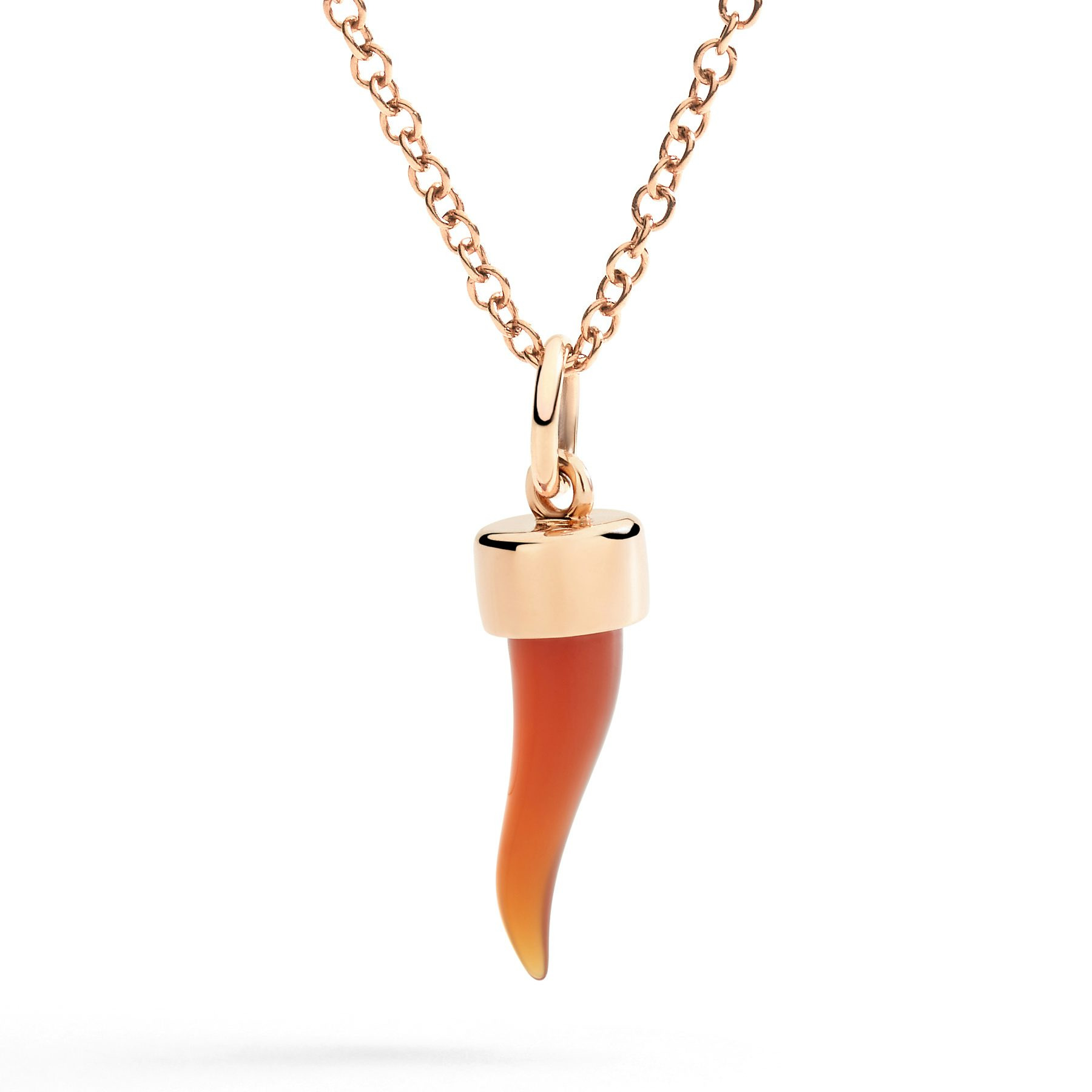 YELLOW GOLD & CARNELIAN HORN CHARM - 2