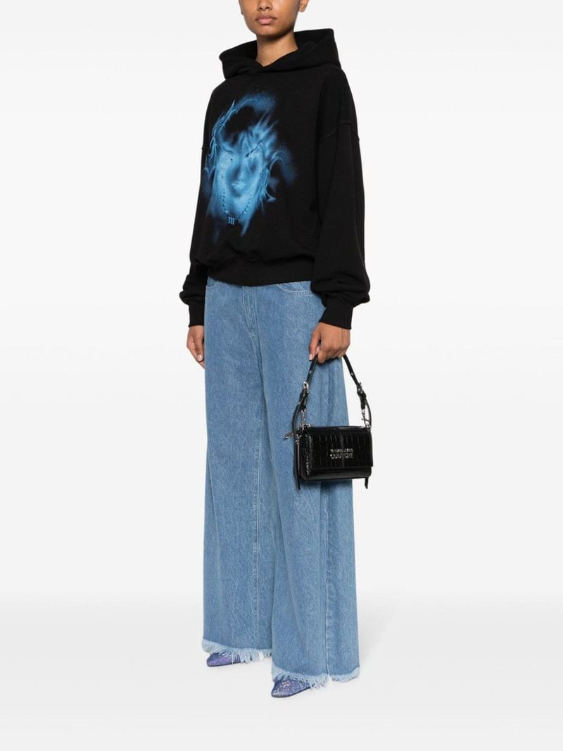 VERSACE JEANS COUTURE crocodile-effect shoulder bag outlook