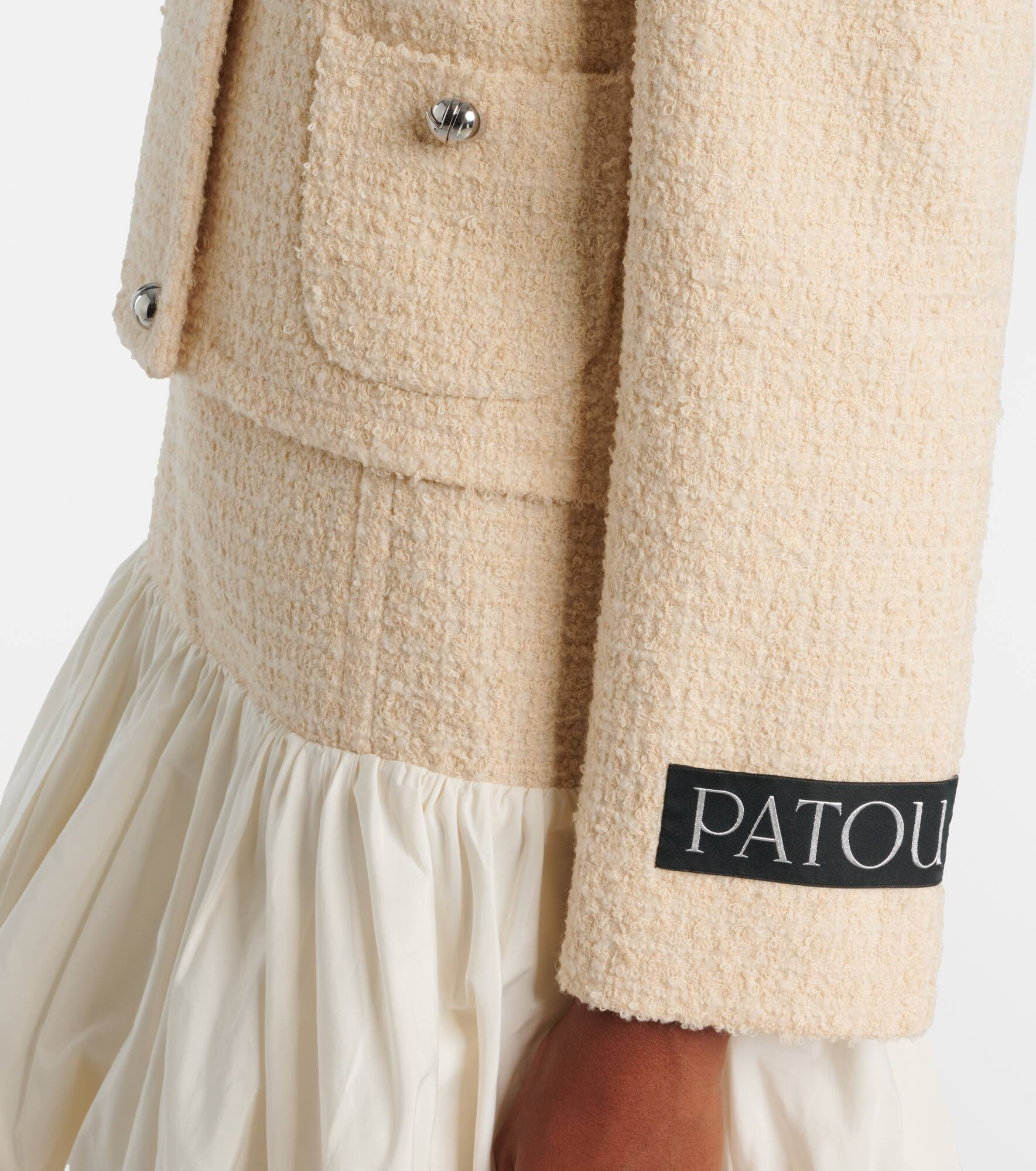 Logo wool-blend bouclé jacket - 5